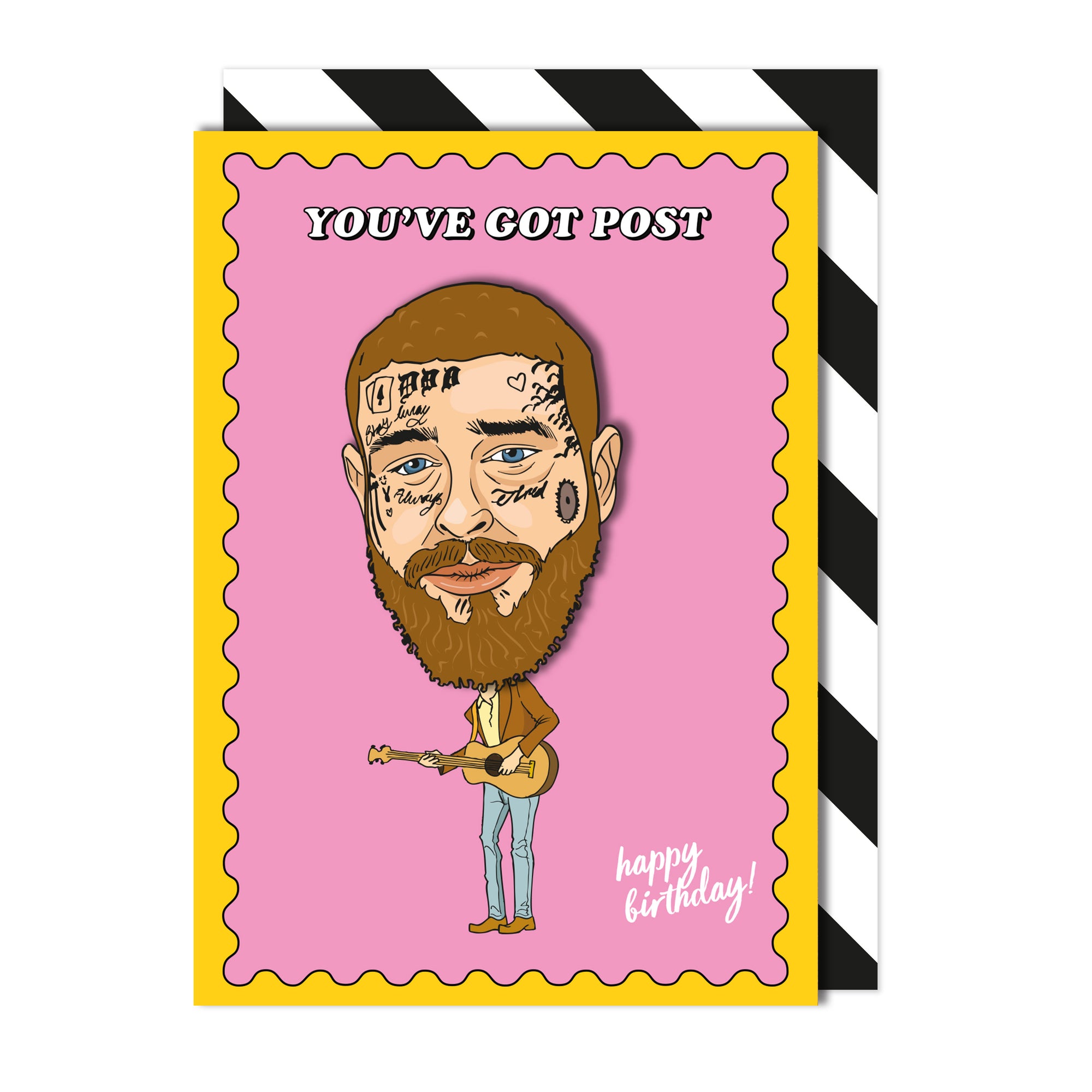 Post Malone 'You've Got Post' 3D Handmade Birthday Greeting Card