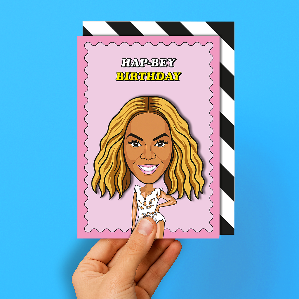 Hap-Bey Birthday Beyonce 3D Handmade Birthday Card