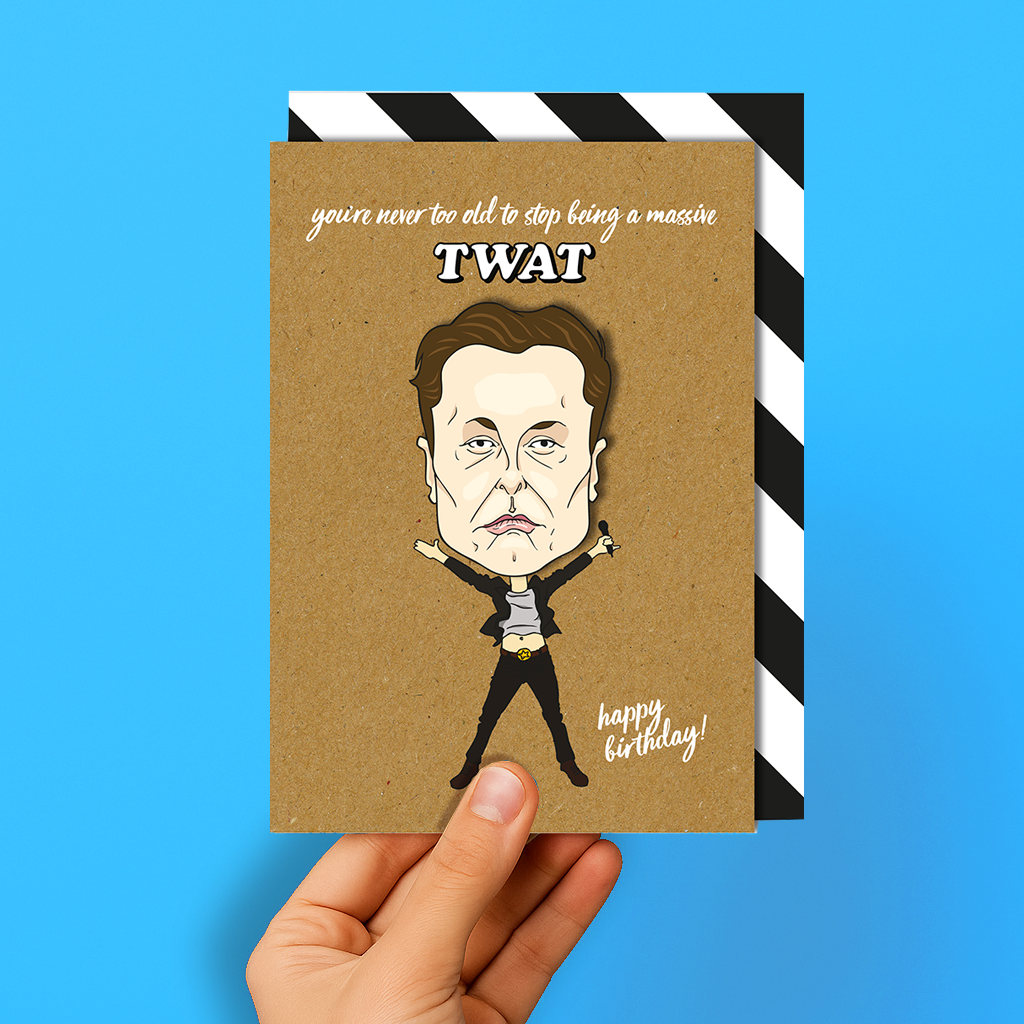 Elon Musk, You're Never Too Old 3D Handmade Birthday Card