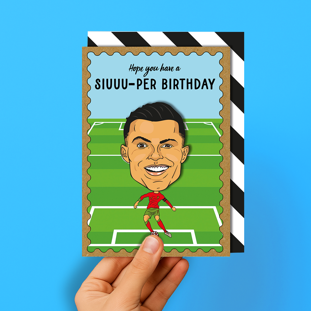 Cristiano Ronaldo 3D Handmade Birthday Card