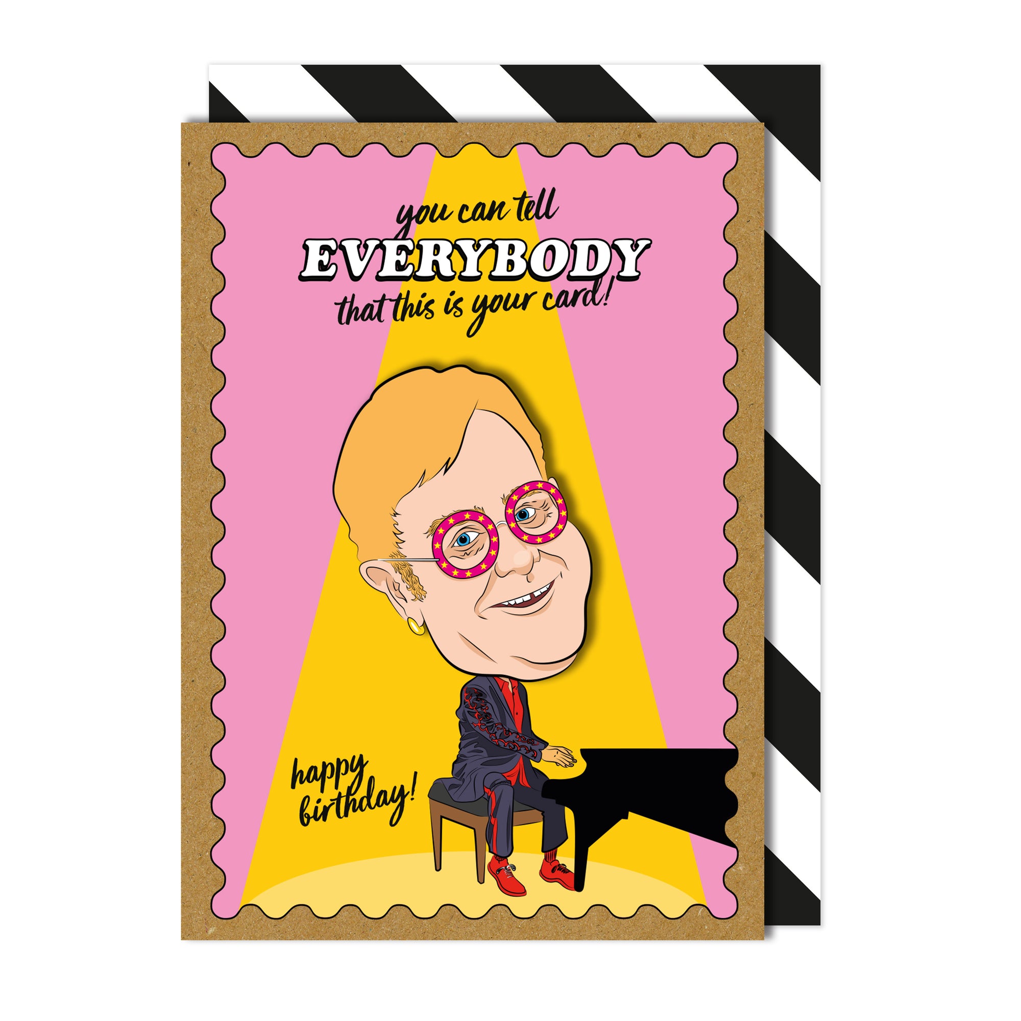 Elton John 3D Handmade Birthday Card