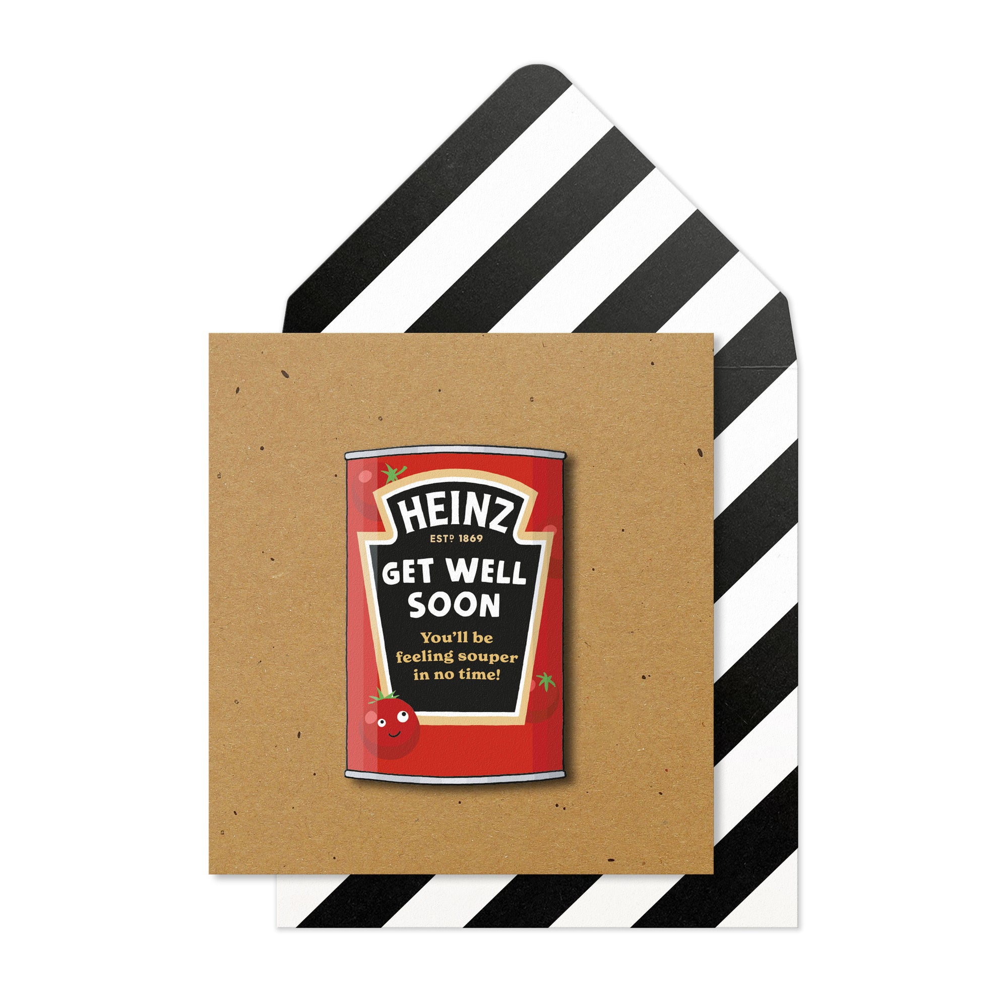Get Well Soon Soup, Heinz 3D Handmade Greeting Card