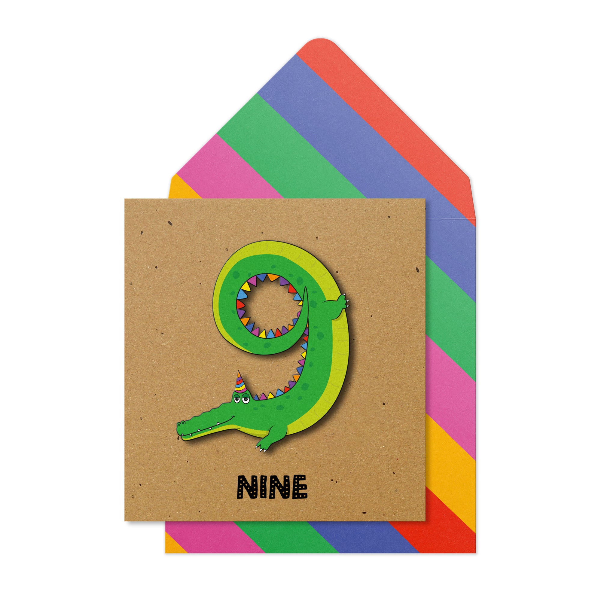 Happy 9th Birthday - Crocodile