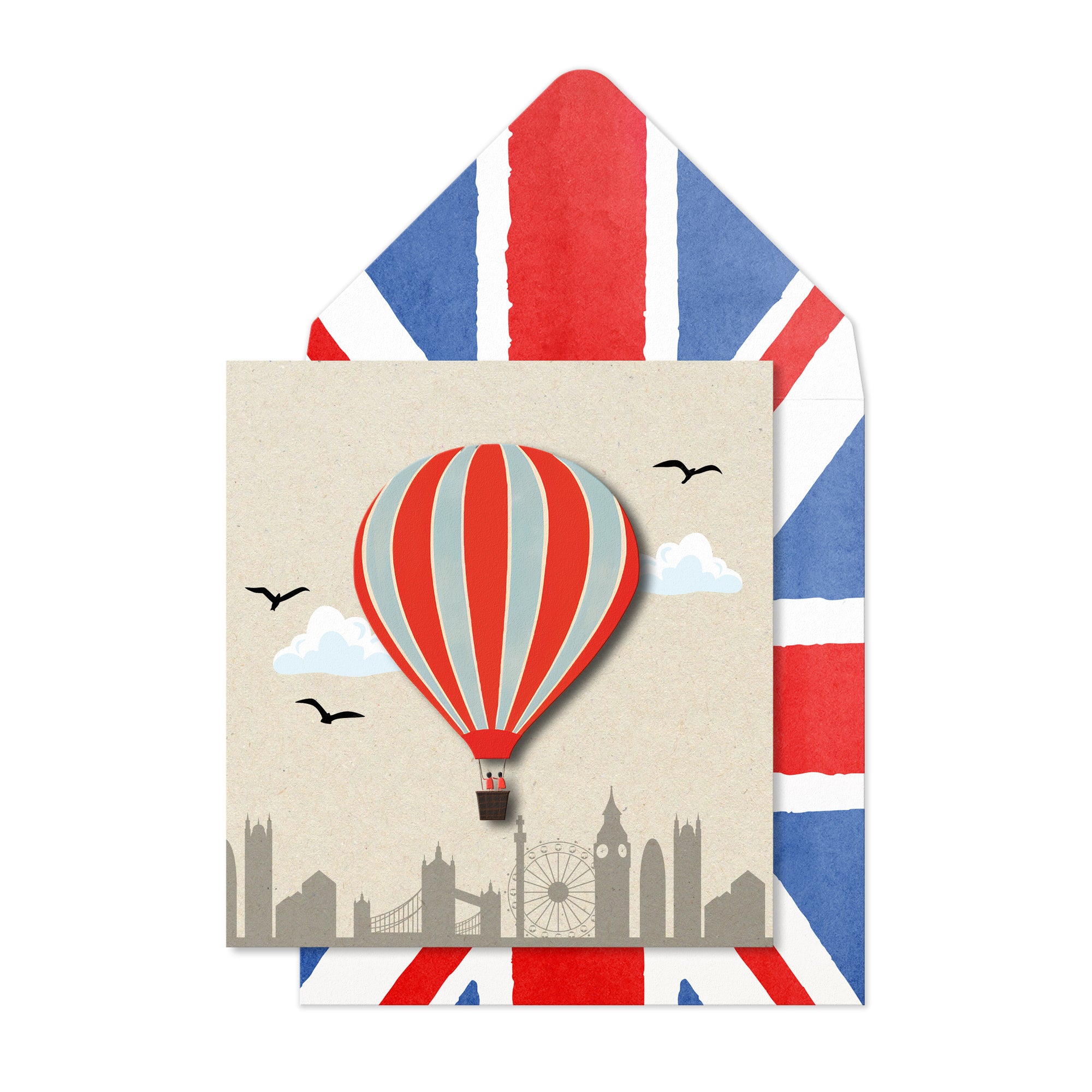 London Hot Air Balloon Greeting Card