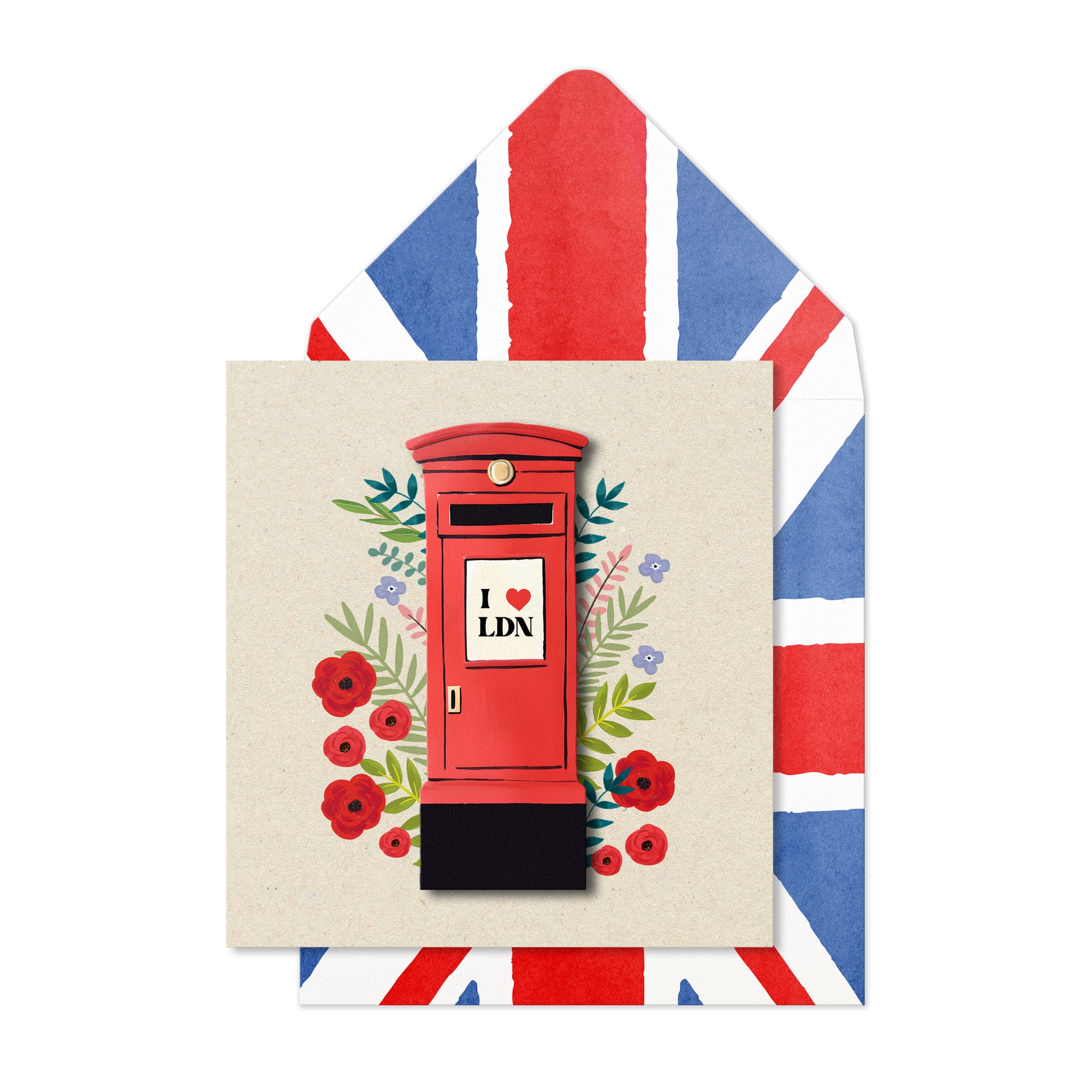 London Postbox Greeting Card