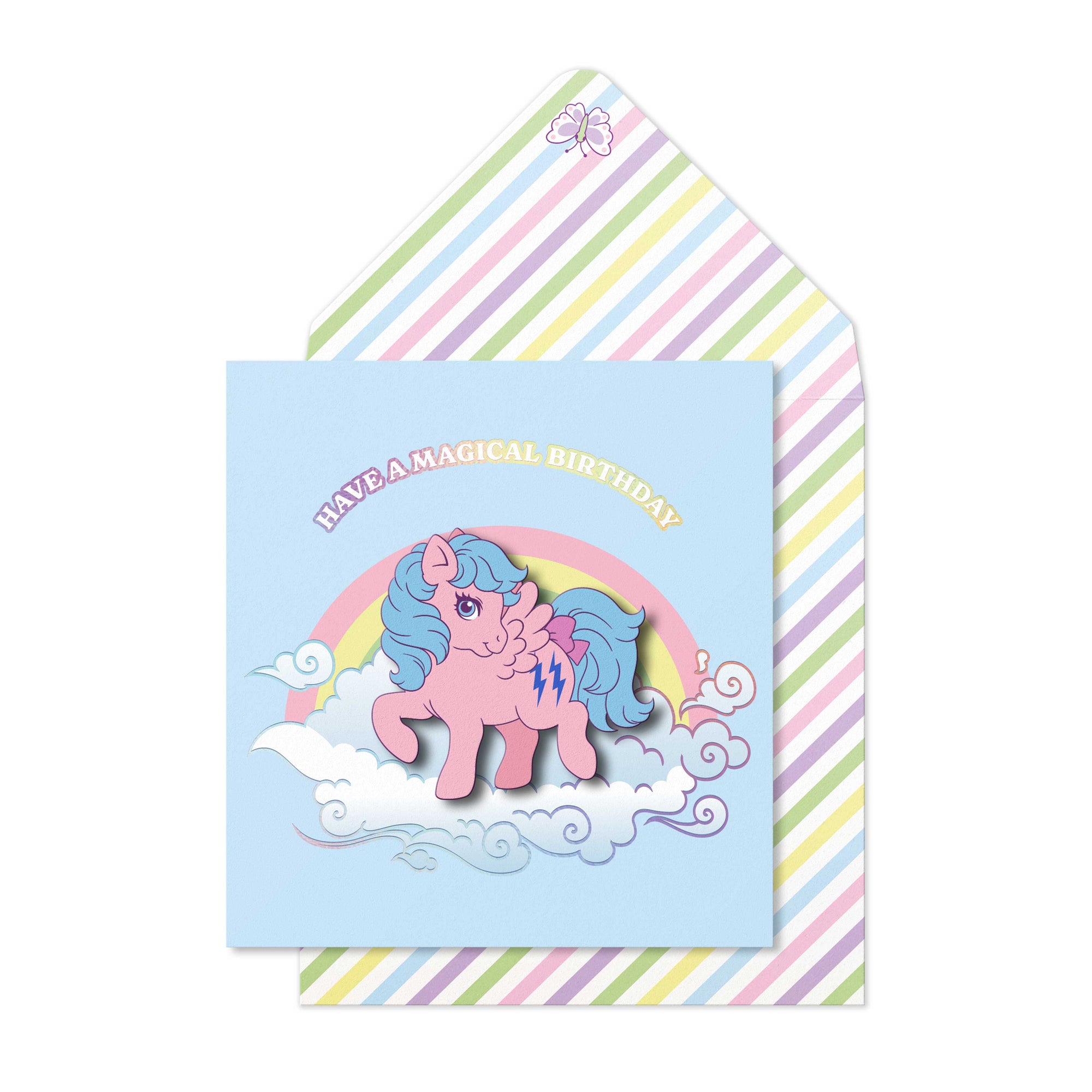 Have a Magical Birthday, Firefly Retro My Little Pony Handmade Greeting Card