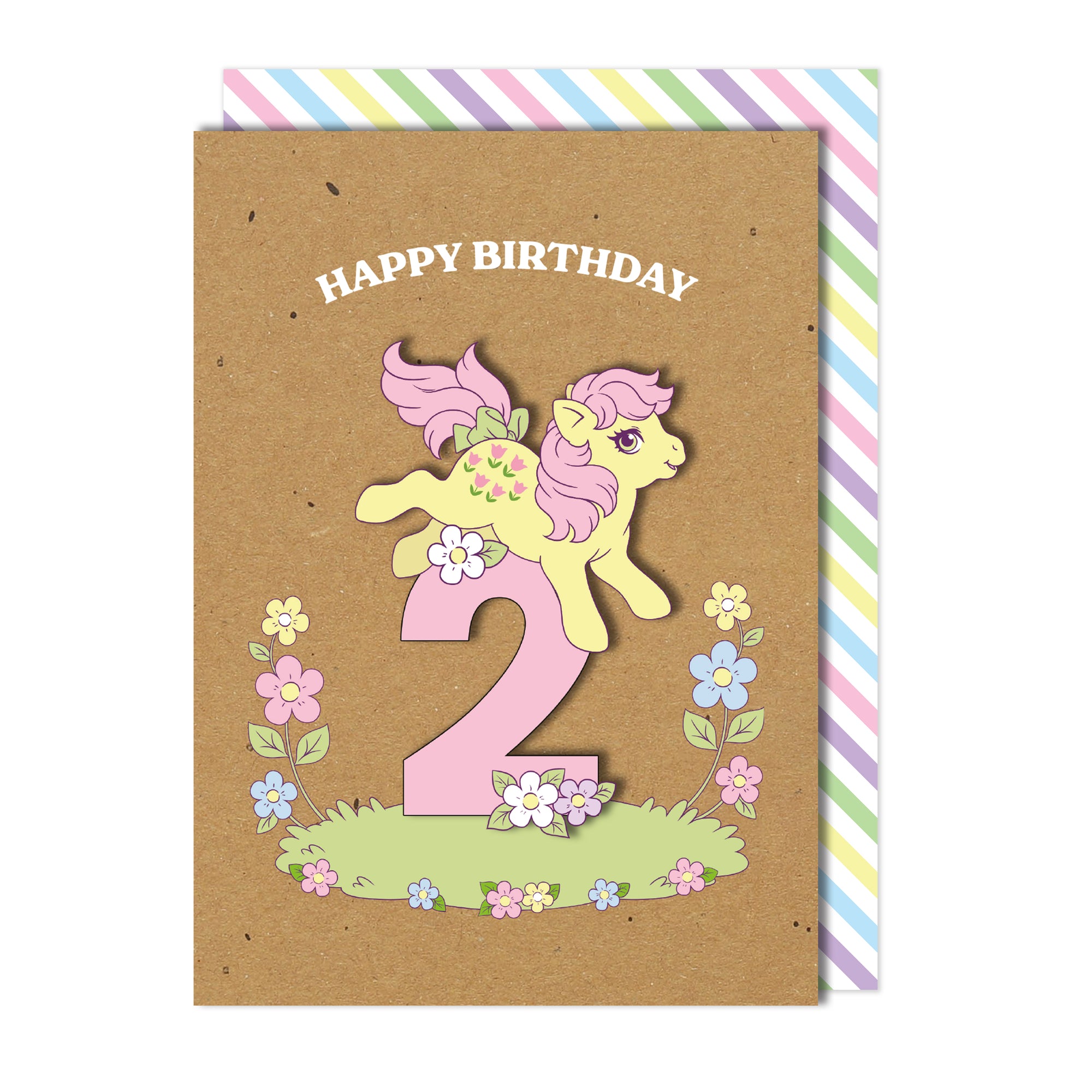 Happy 2nd Birthday, Posey Retro My Little Pony Handmade Greeting Card
