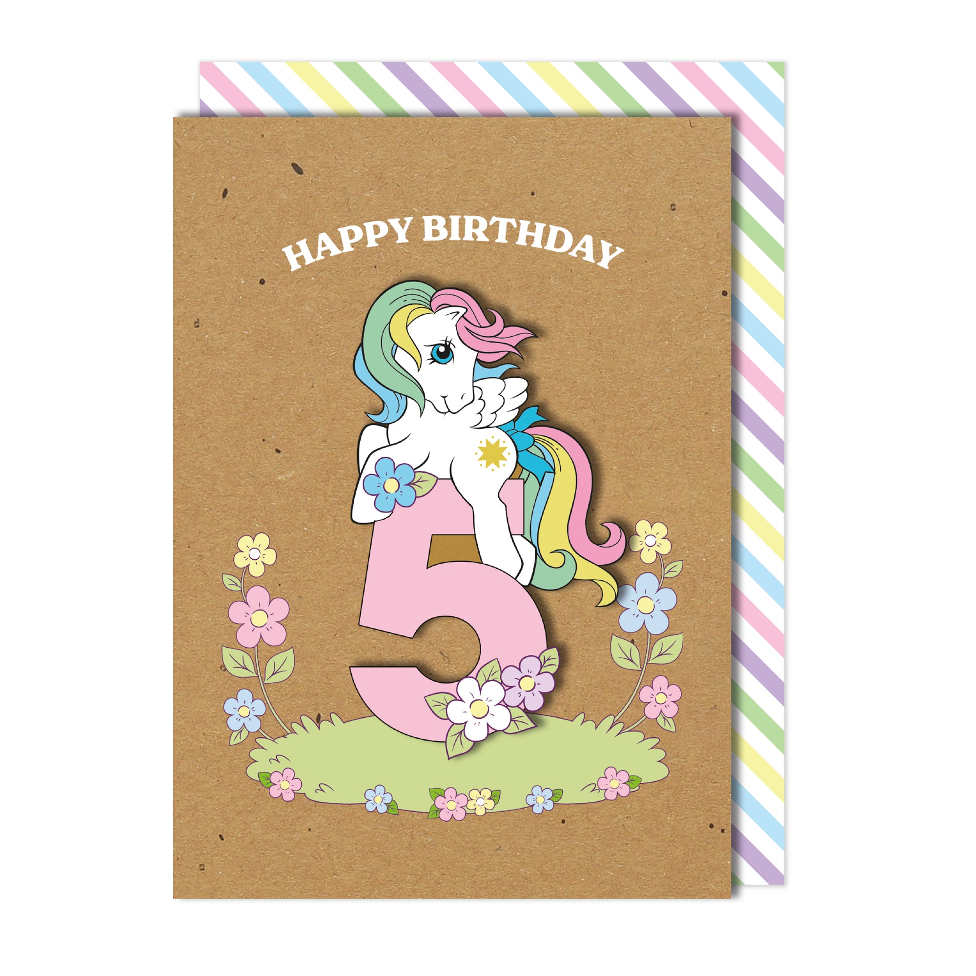 Happy 5th Birthday, Rainbow Dash Retro My Little Pony Handmade Greeting Card