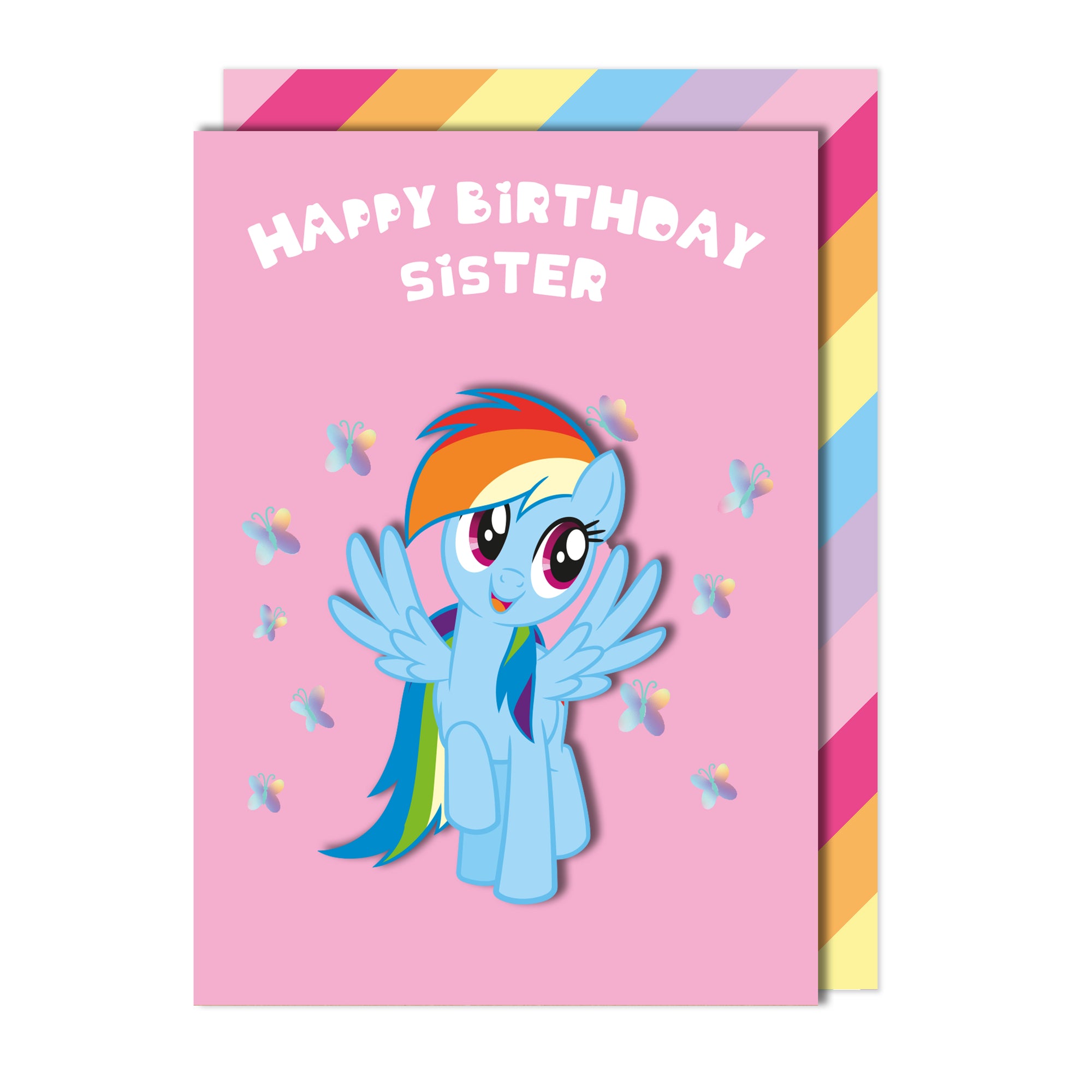 Happy Birthday Sister, Rainbow Dash My Little Pony Handmade Greeting Card