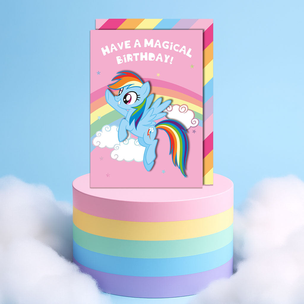 Have A Magical Birthday, Rainbow Dash My Little Pony Handmade Greeting Card