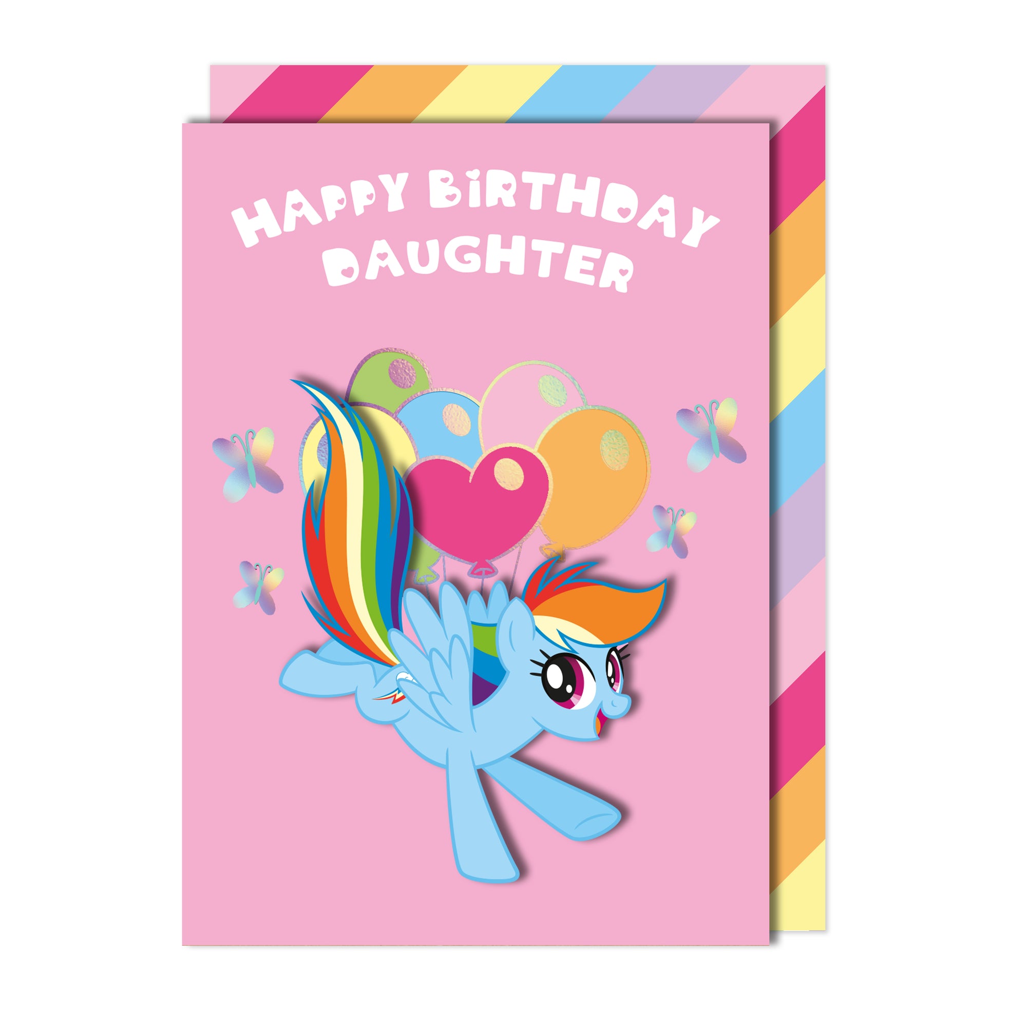 Happy Birthday Daughter, Rainbow Dash My Little Pony Handmade Greeting Card
