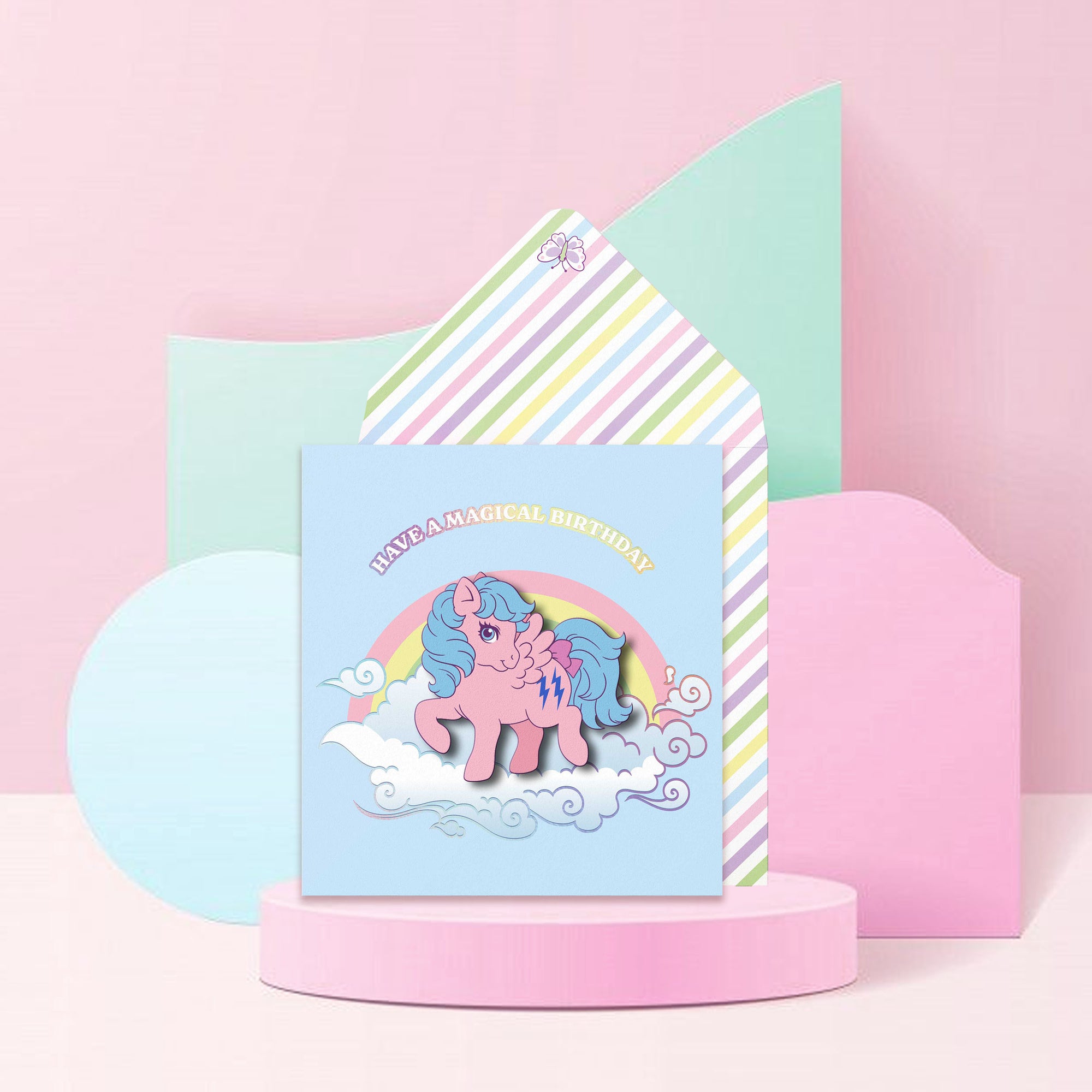 Have a Magical Birthday, Firefly Retro My Little Pony Handmade Greeting Card