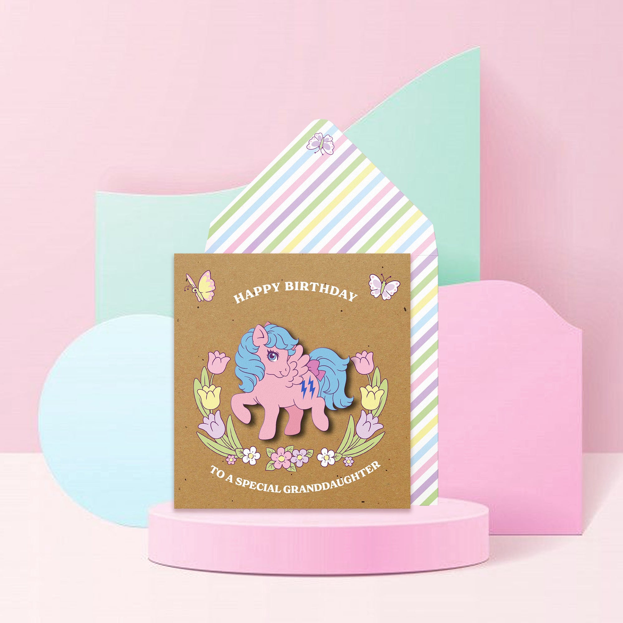 Happy Birthday Special Granddaughter, Firefly Retro My Little Pony Handmade Greeting Card