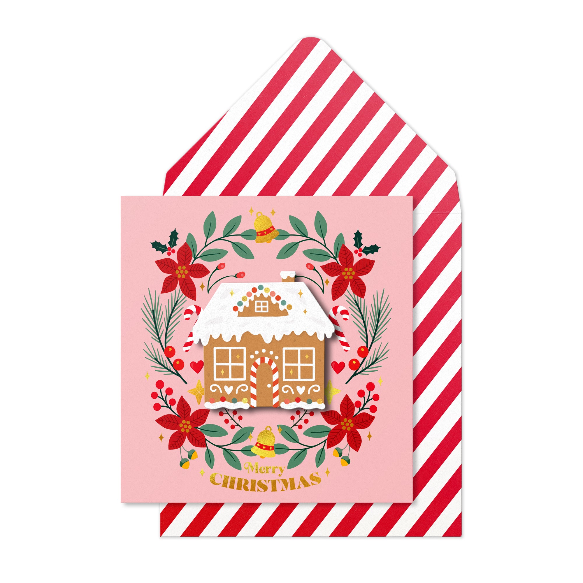 Gingerbread House, Handmade Greeting Card