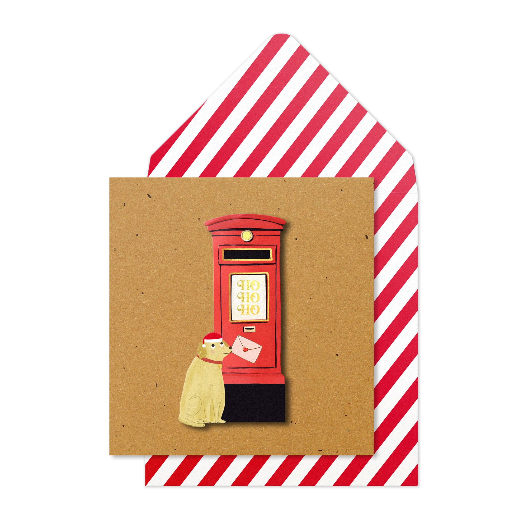 Christmas London Postbox Greeting Card