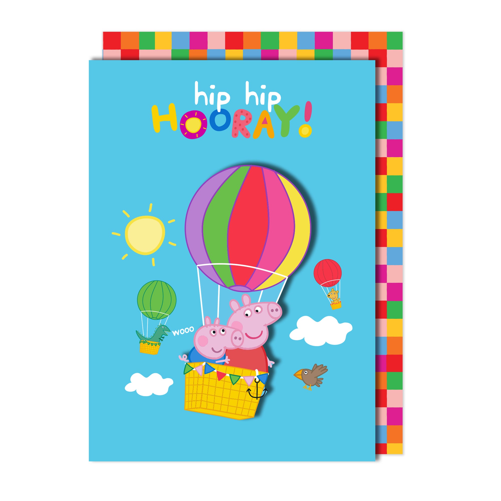 Hip Hip Hooray! Peppa Pig Handmade Greeting Card
