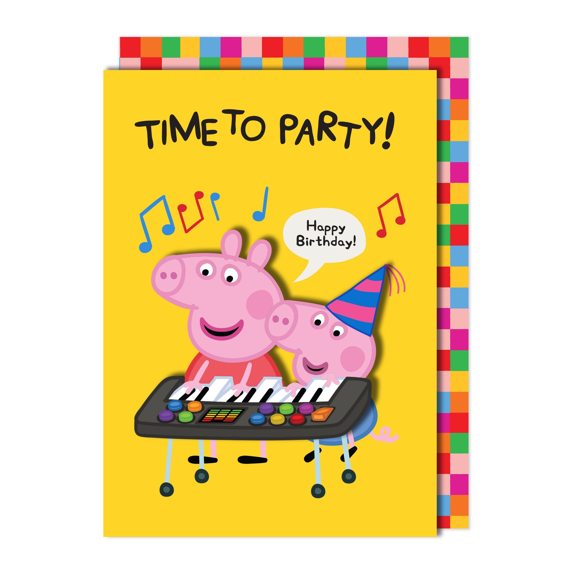 Time To Party, Peppa Pig Handmade Greeting Card