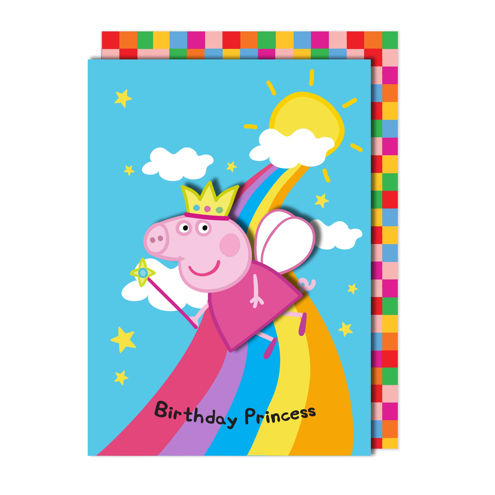 Birthday Princess Fairy, Peppa Pig Handmade Greeting Card