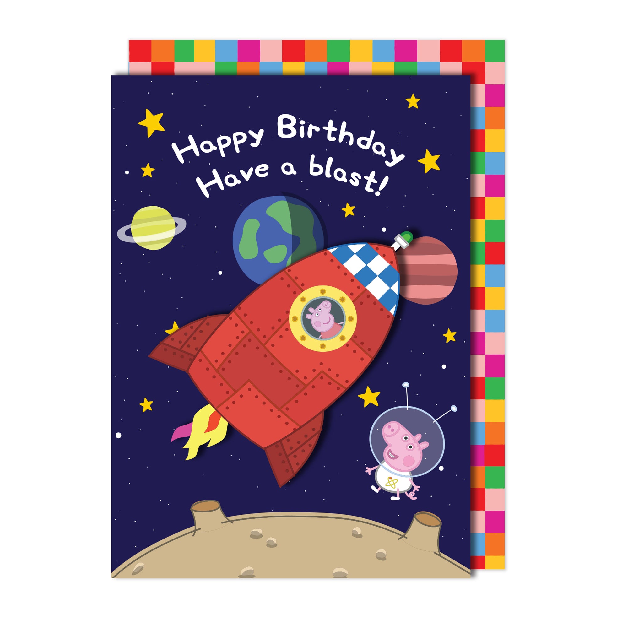 Happy Birthday, Have A Blast! Peppa Pig Handmade Greeting Card