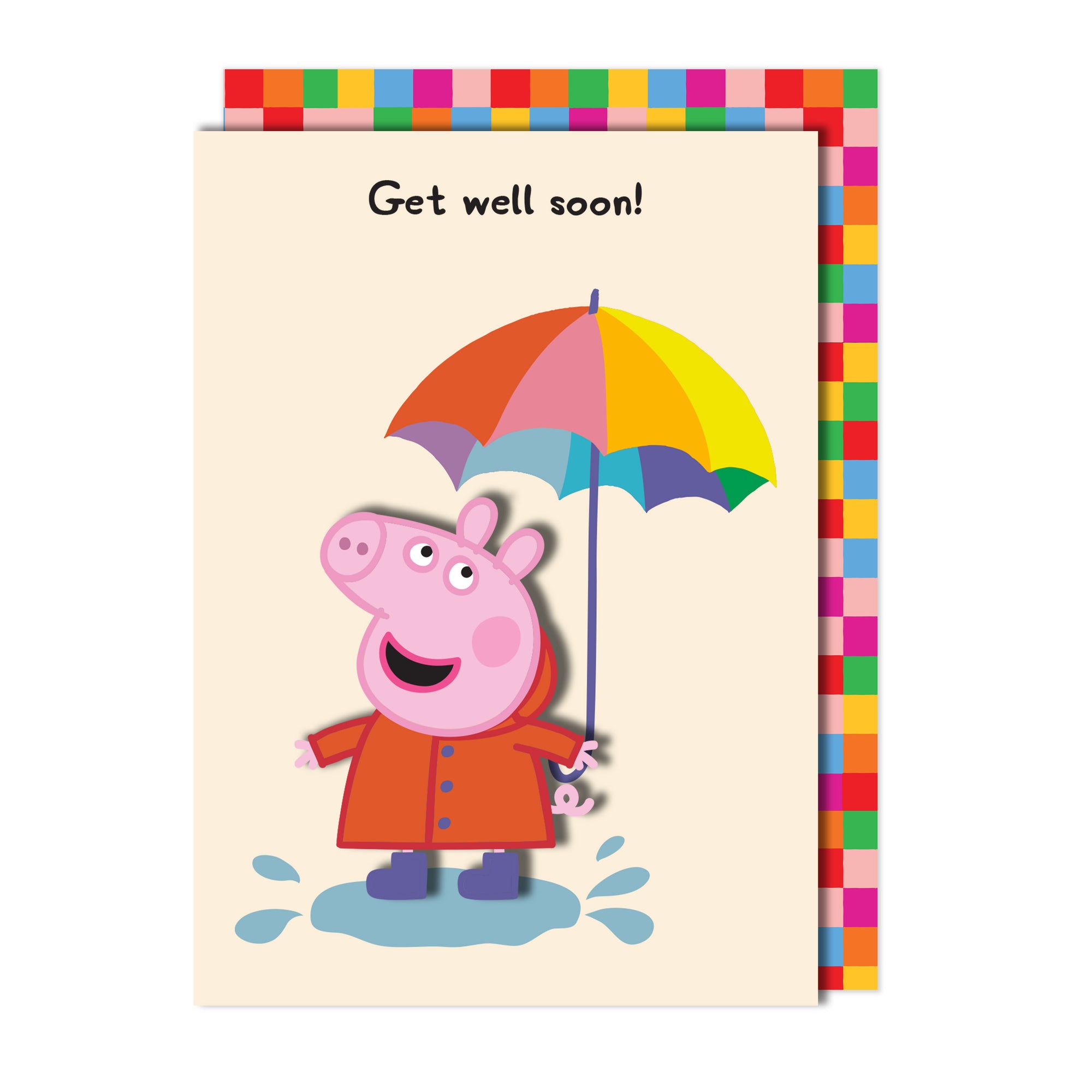 Get Well Soon! Peppa Pig Handmade Greeting Card