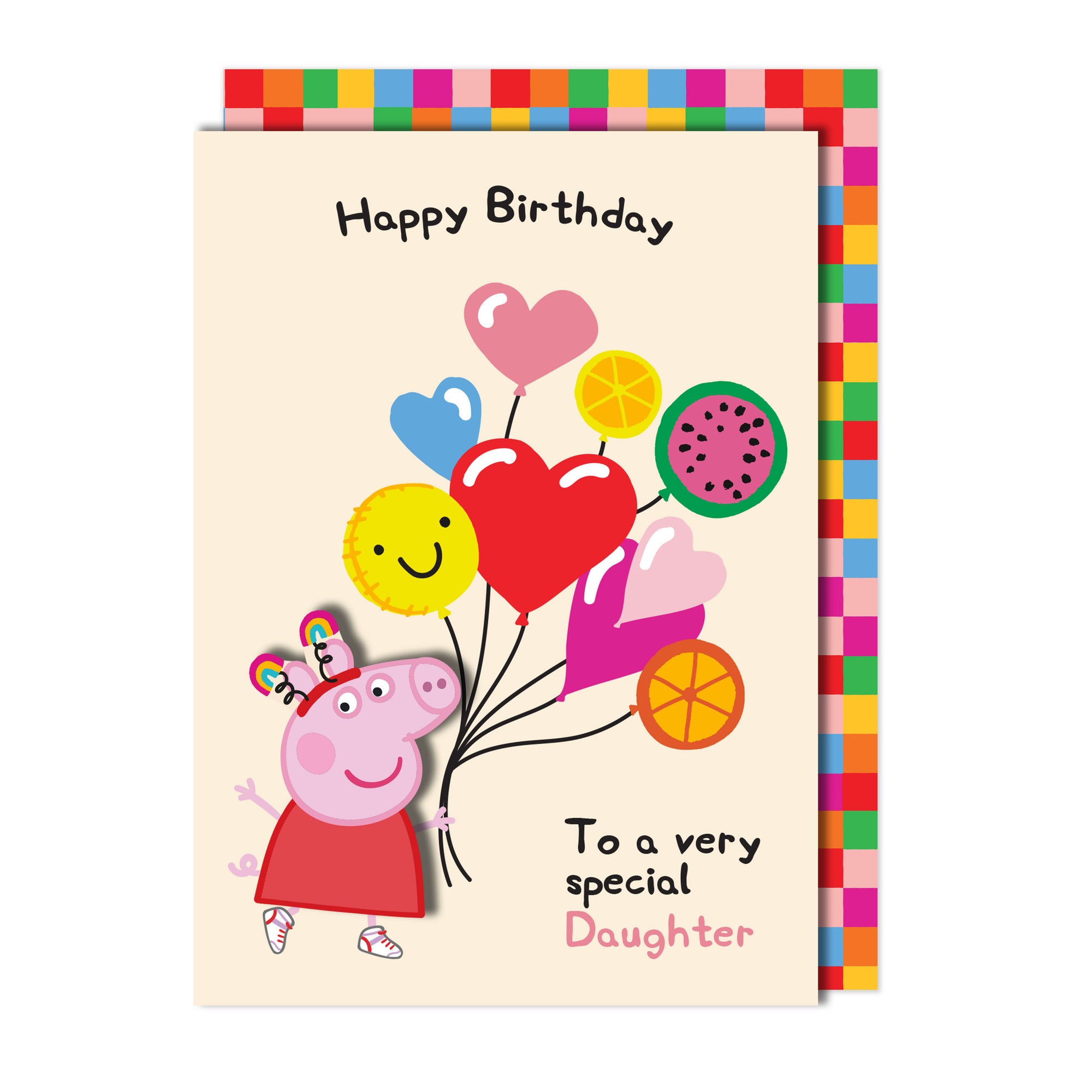Happy Birthday Daughter, Peppa Pig Handmade Greeting Card