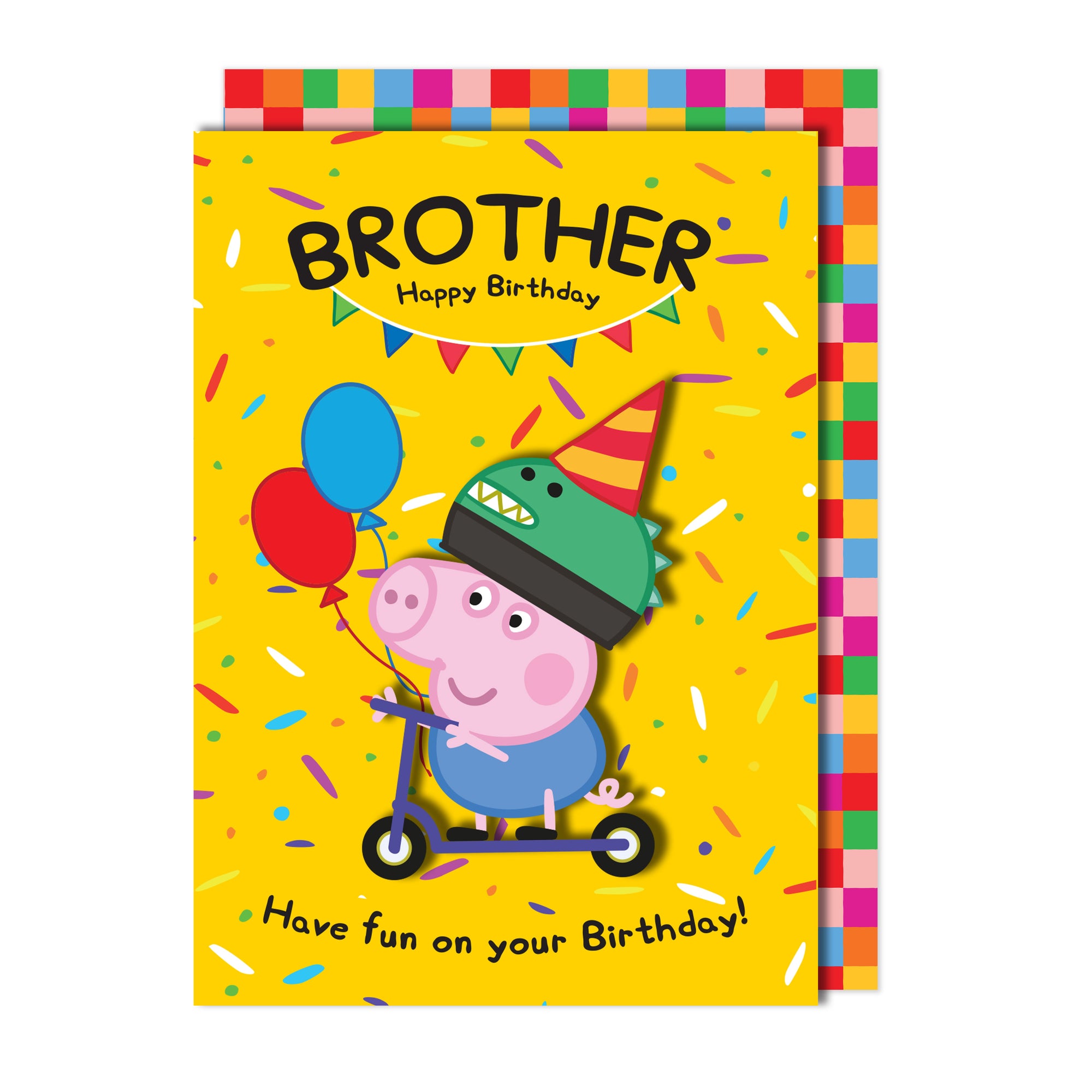 Happy Birthday Brother! Peppa Pig Handmade Greeting Card
