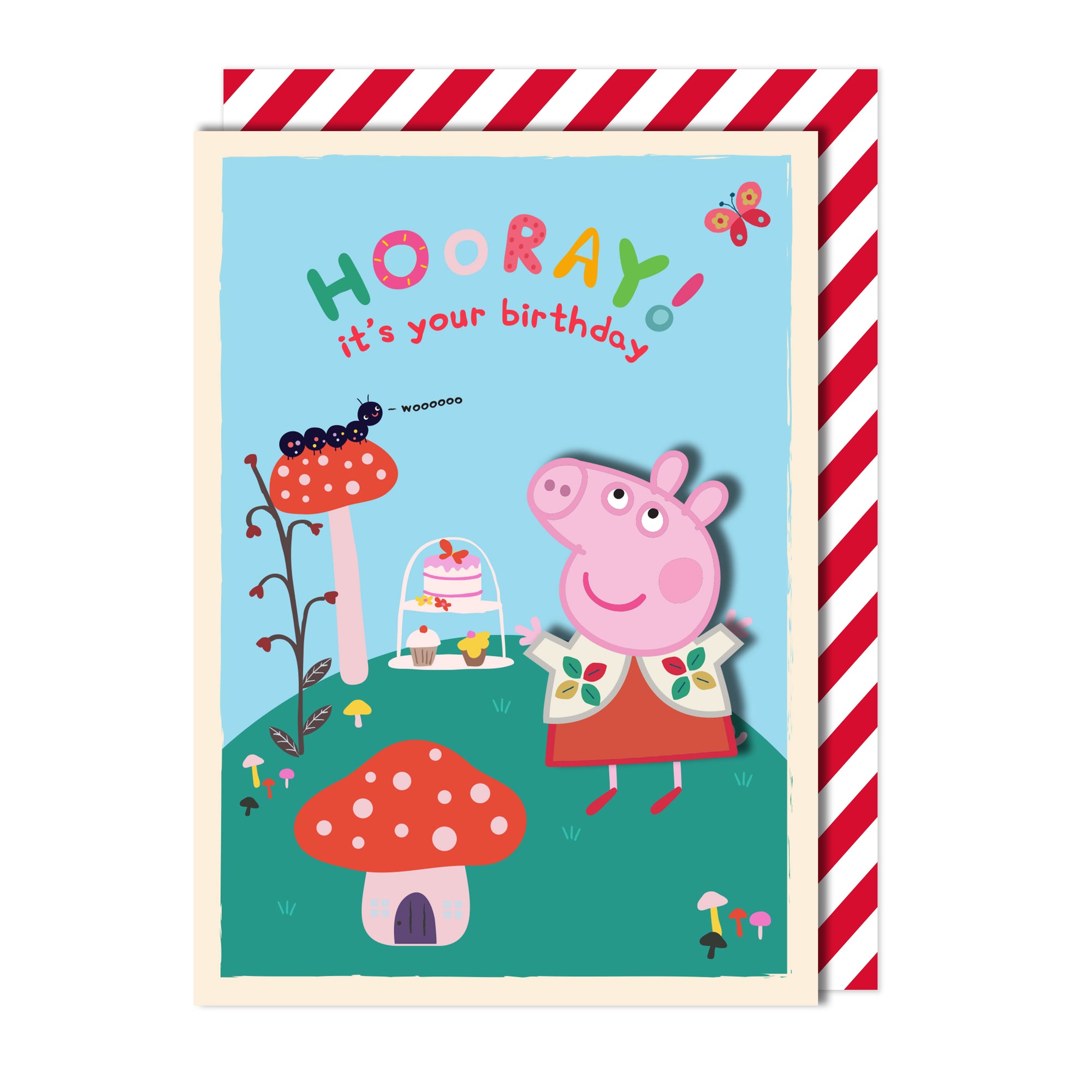 Hooray, It's Your Birthday! Peppa Pig Handmade Greeting Card