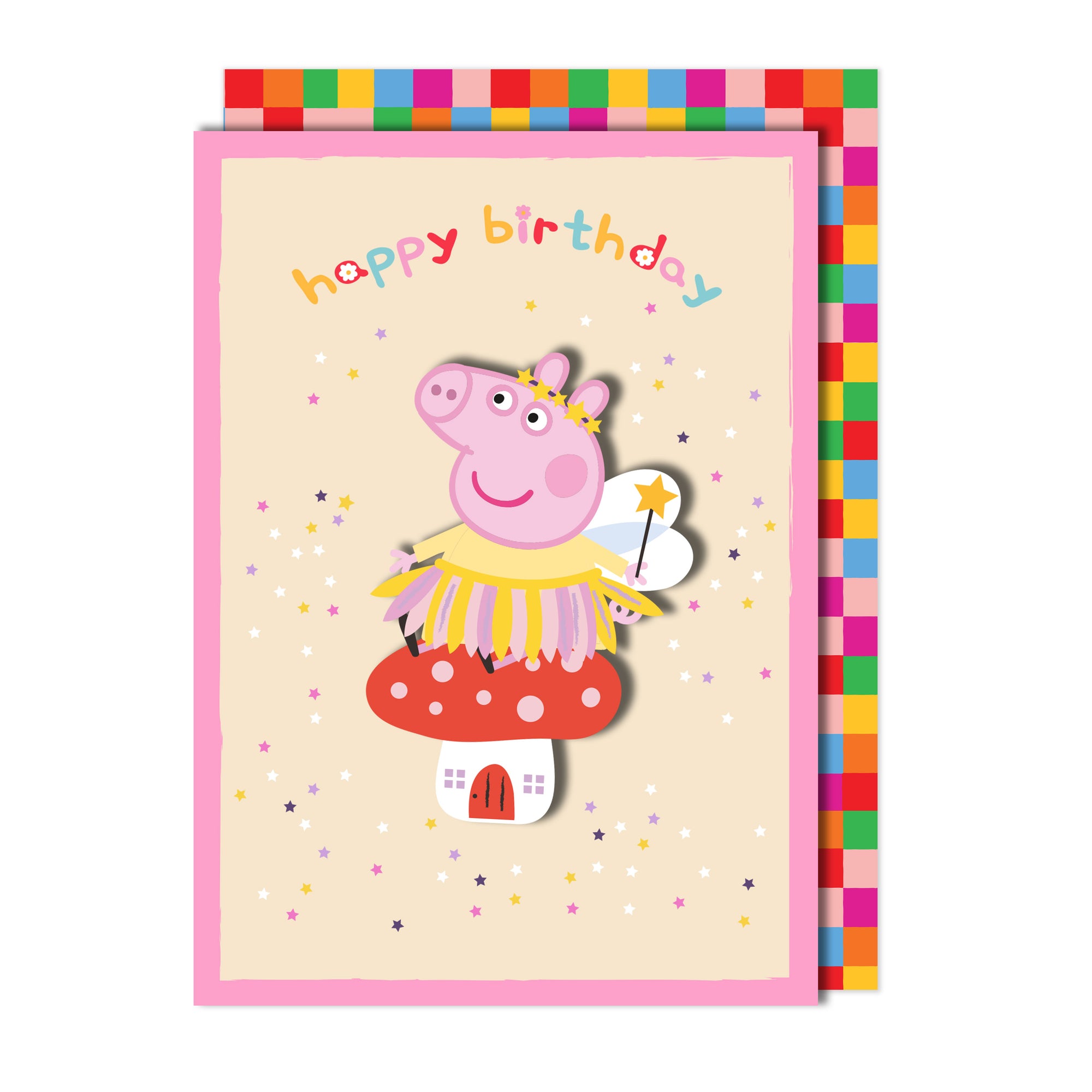 Happy Birthday, Fairy Peppa Pig Handmade Greeting Card