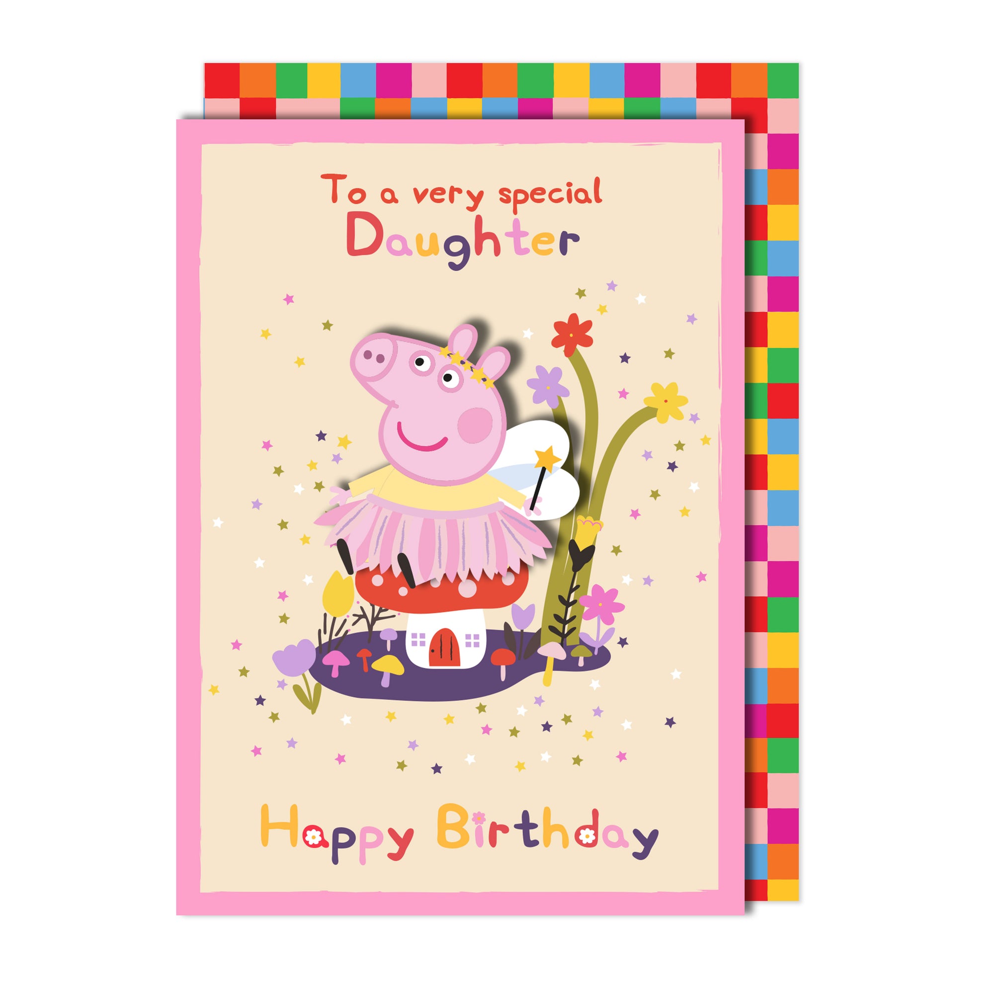 Happy Birthday Special Daughter, Peppa Pig Handmade Greeting Card