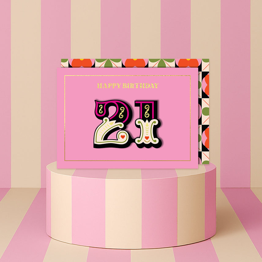 Happy 21st Birthday Greeting Card