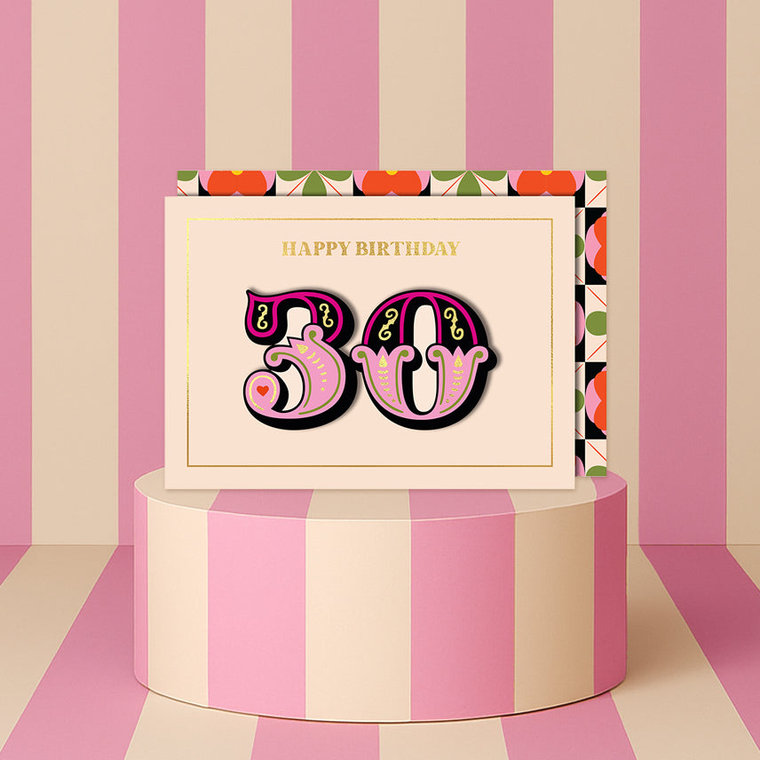 Happy 30th Birthday Greeting Card