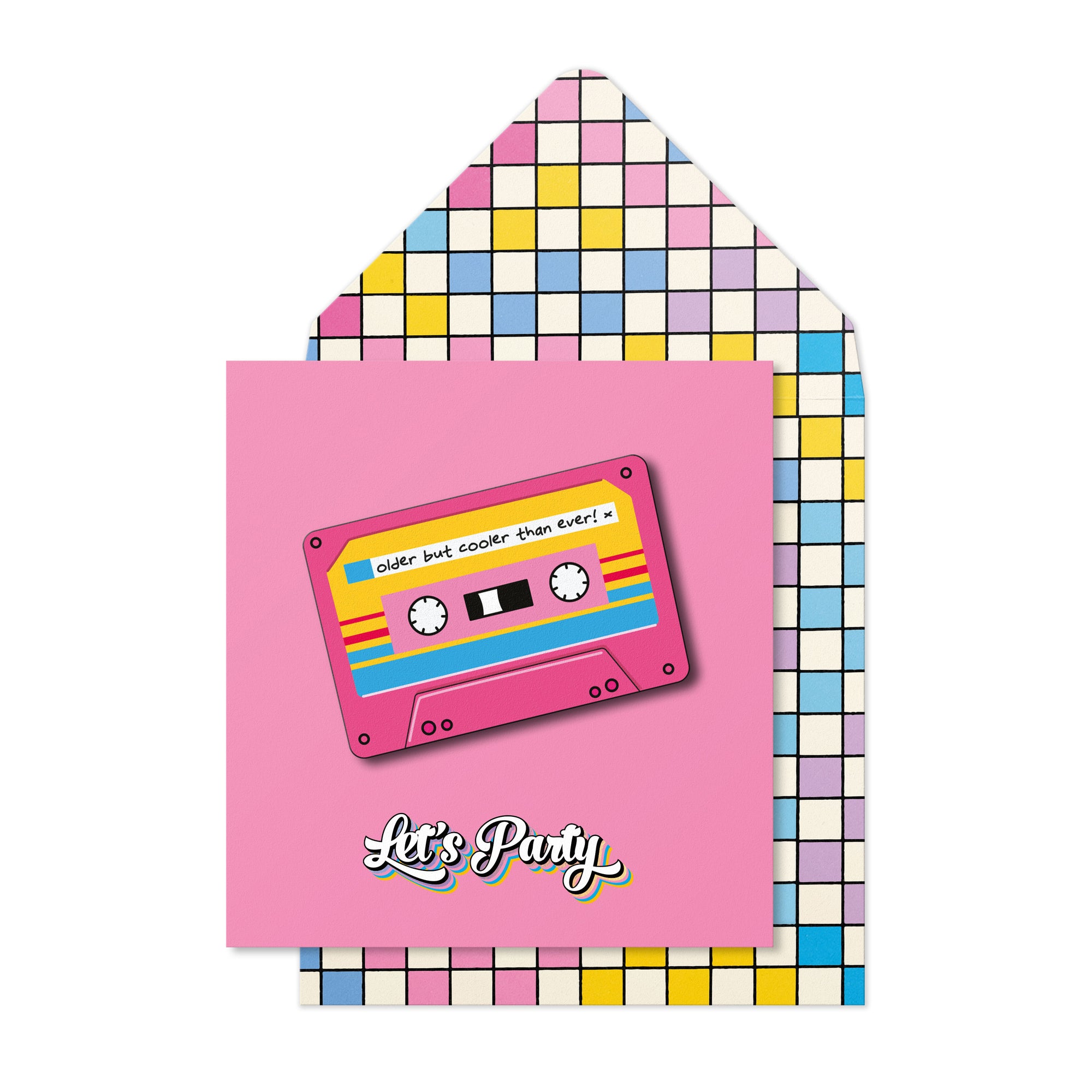 Let's Party Cassette Tape Greeting Card