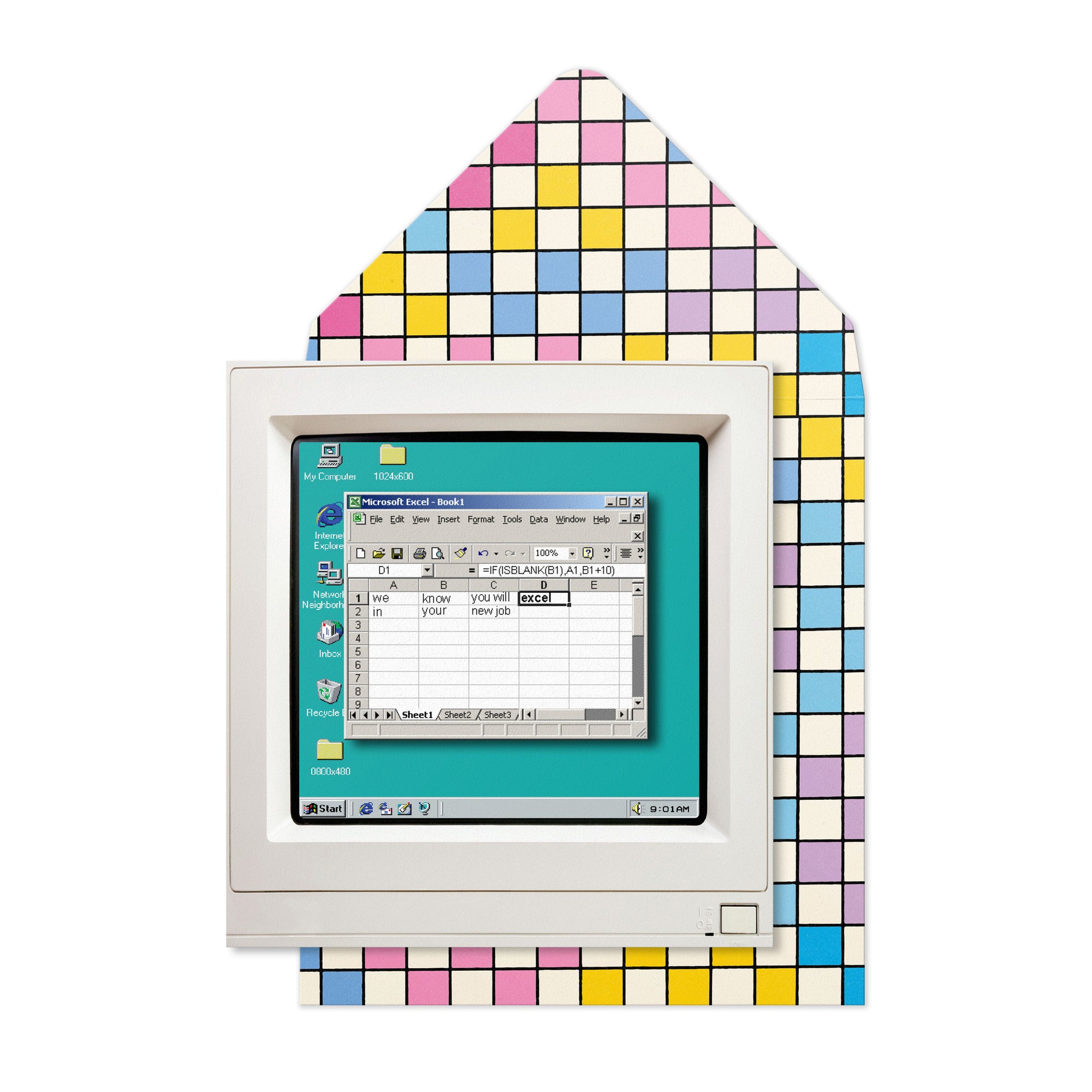 Excel New Job Greeting Greeting Card