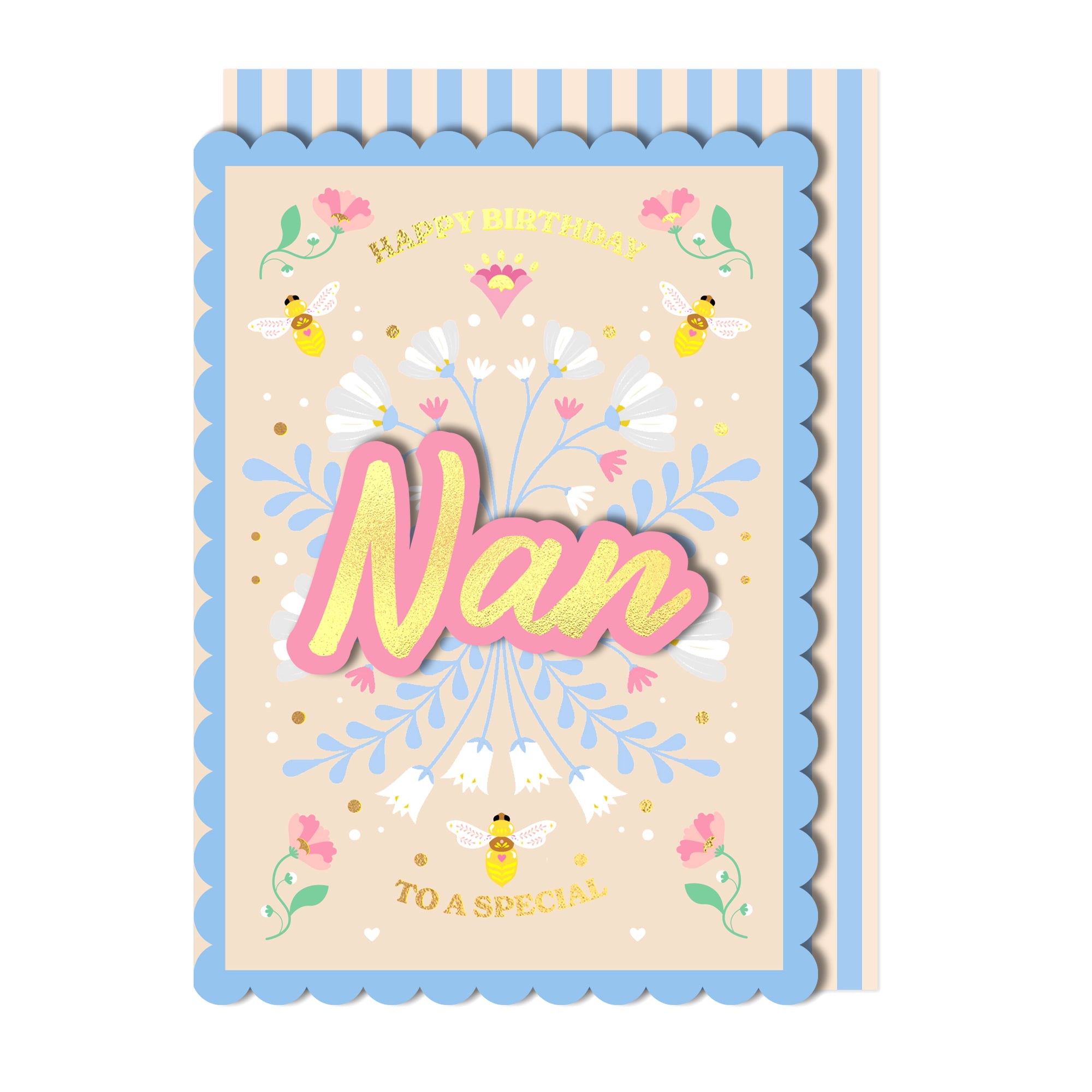 Happy Birthday To A Special Nan, Handmade Greeting Card