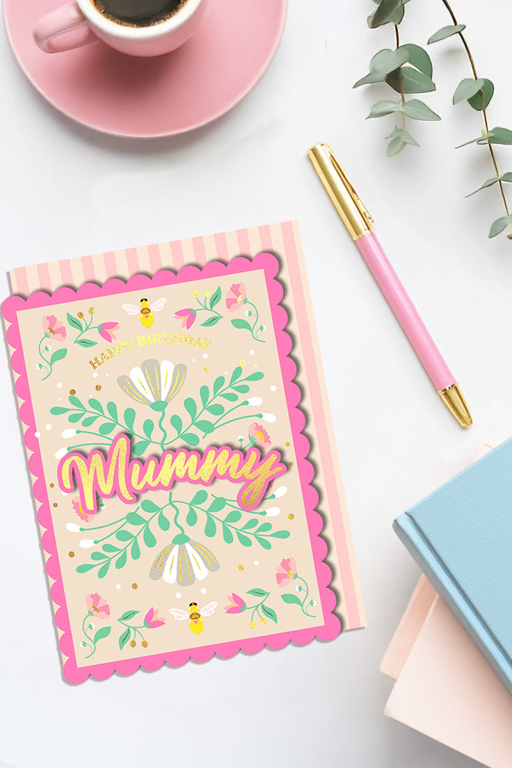 Happy Birthday Mummy, 3D Handmade Greeting Card