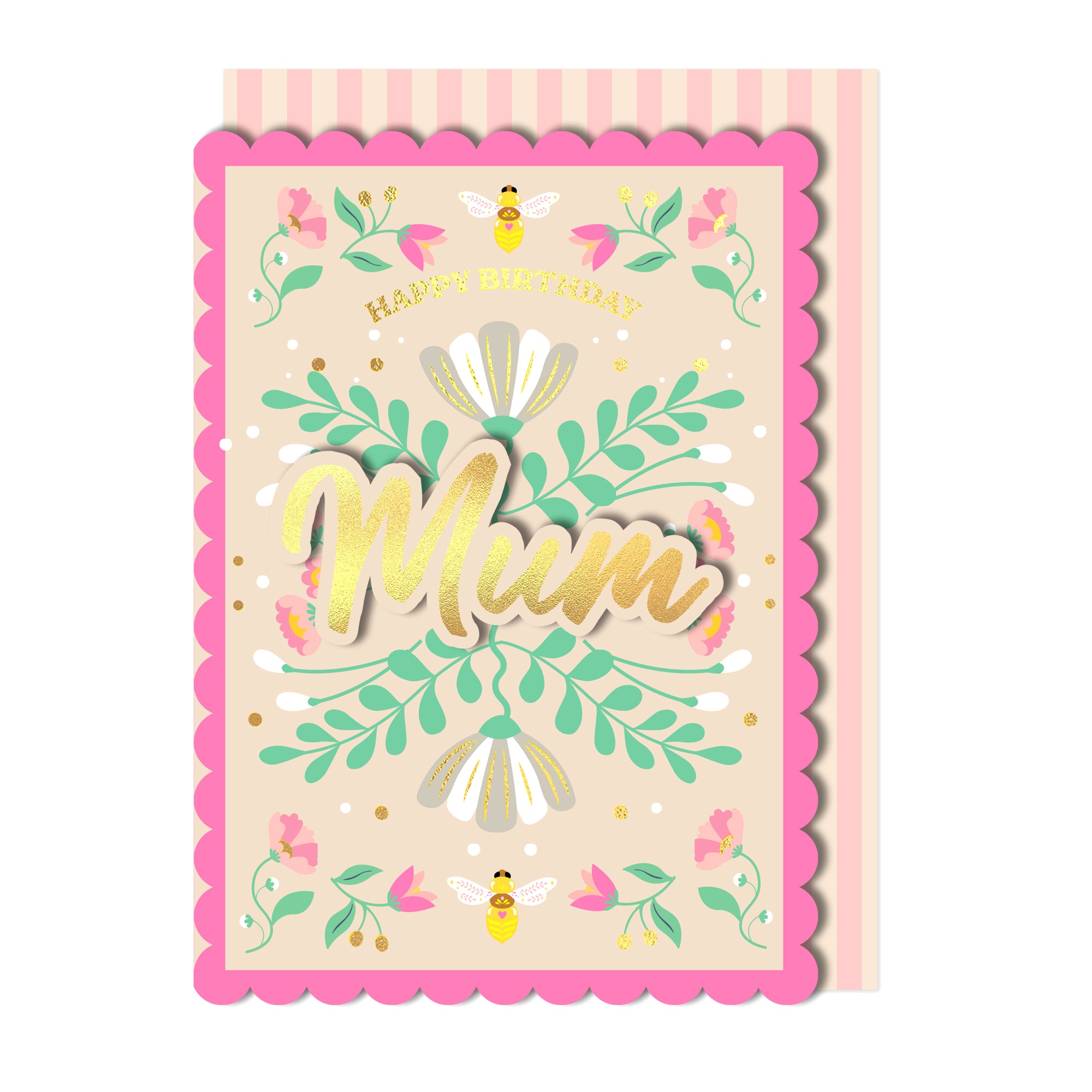 Happy Birthday Mum - 3D Handmade Greeting Card