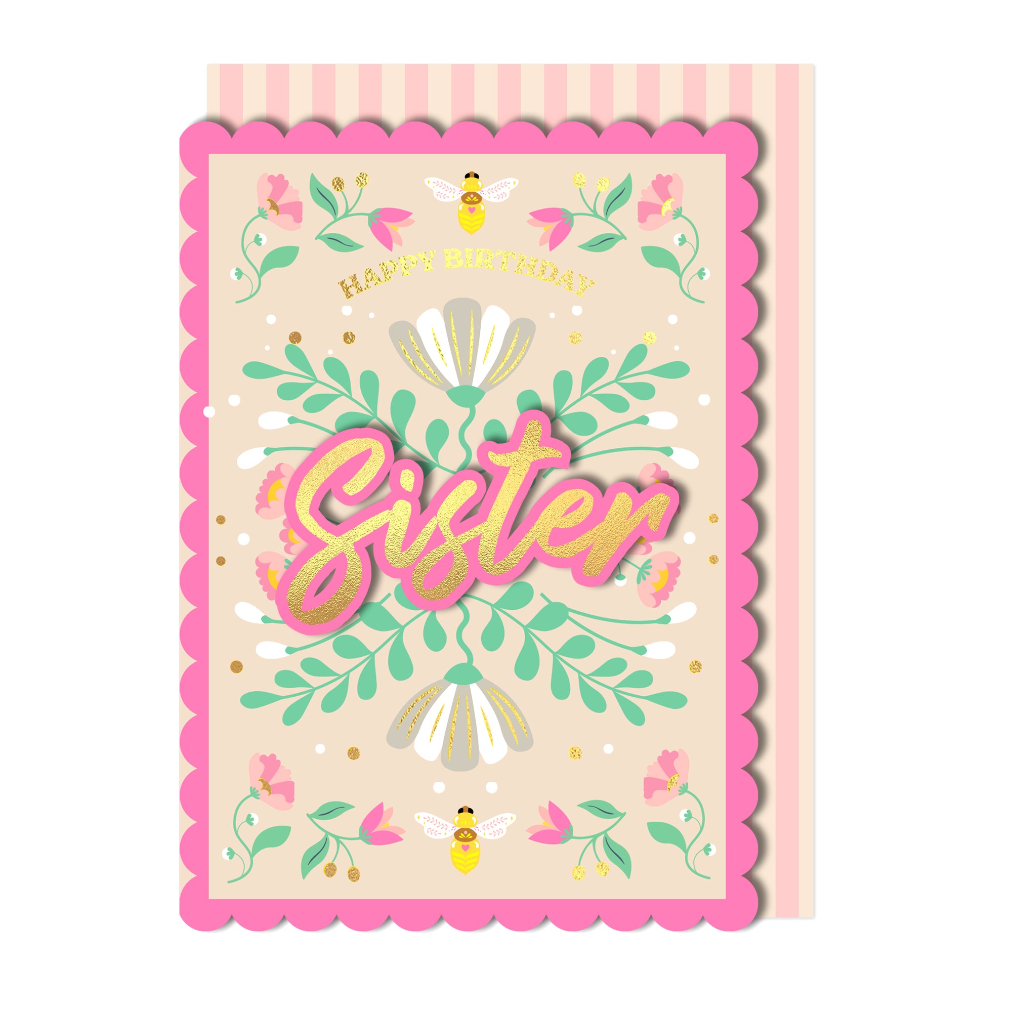 Happy Birthday Sister - Premium 3D Greeting Card