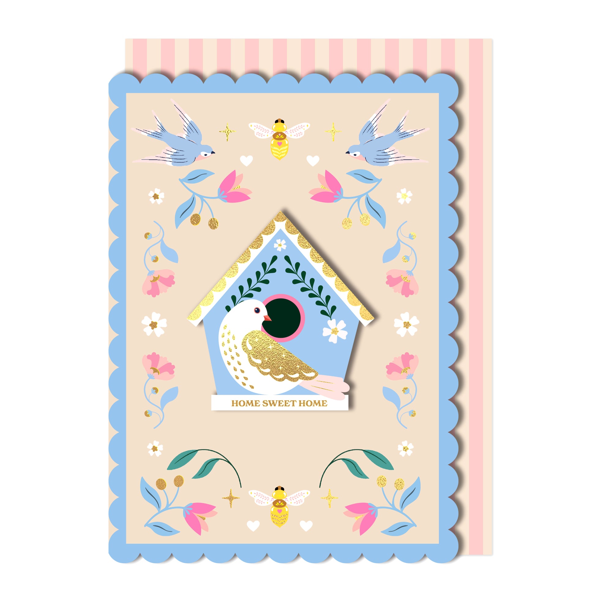 Home Sweet Home, 3D Birdhouse Handmade Greeting Card
