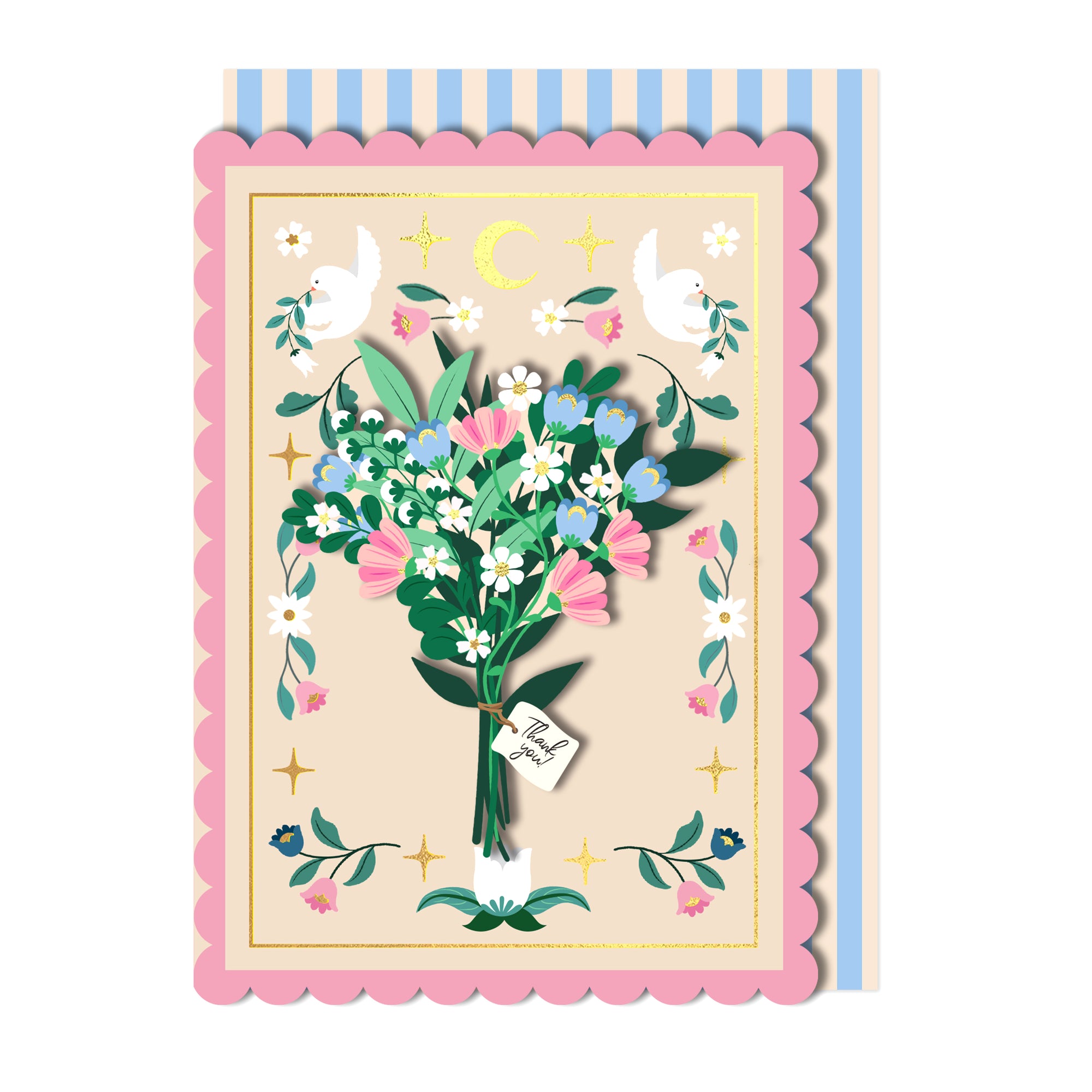 Thank You Bouquet 3D Handmade Greeting Card