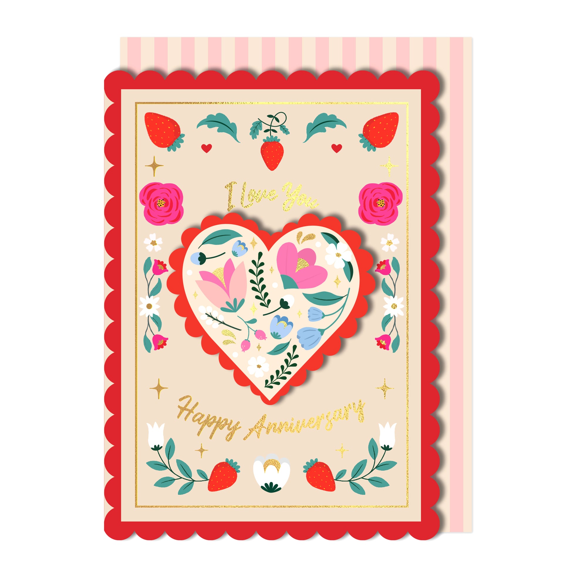 I Love You, Happy Anniversary 3D Greeting Card