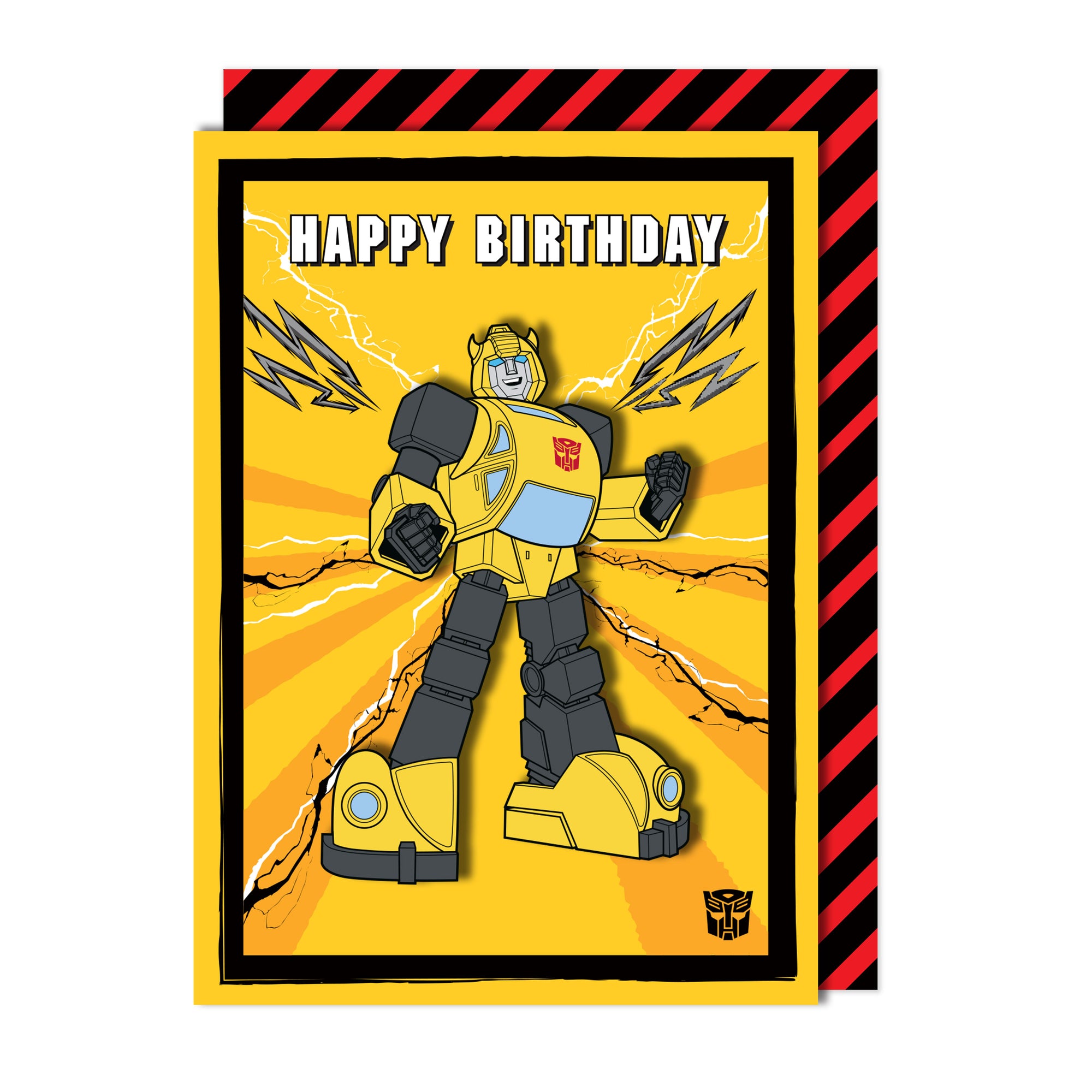 Transformers Happy Birthday, Bumblebee Handmade Greeting Card