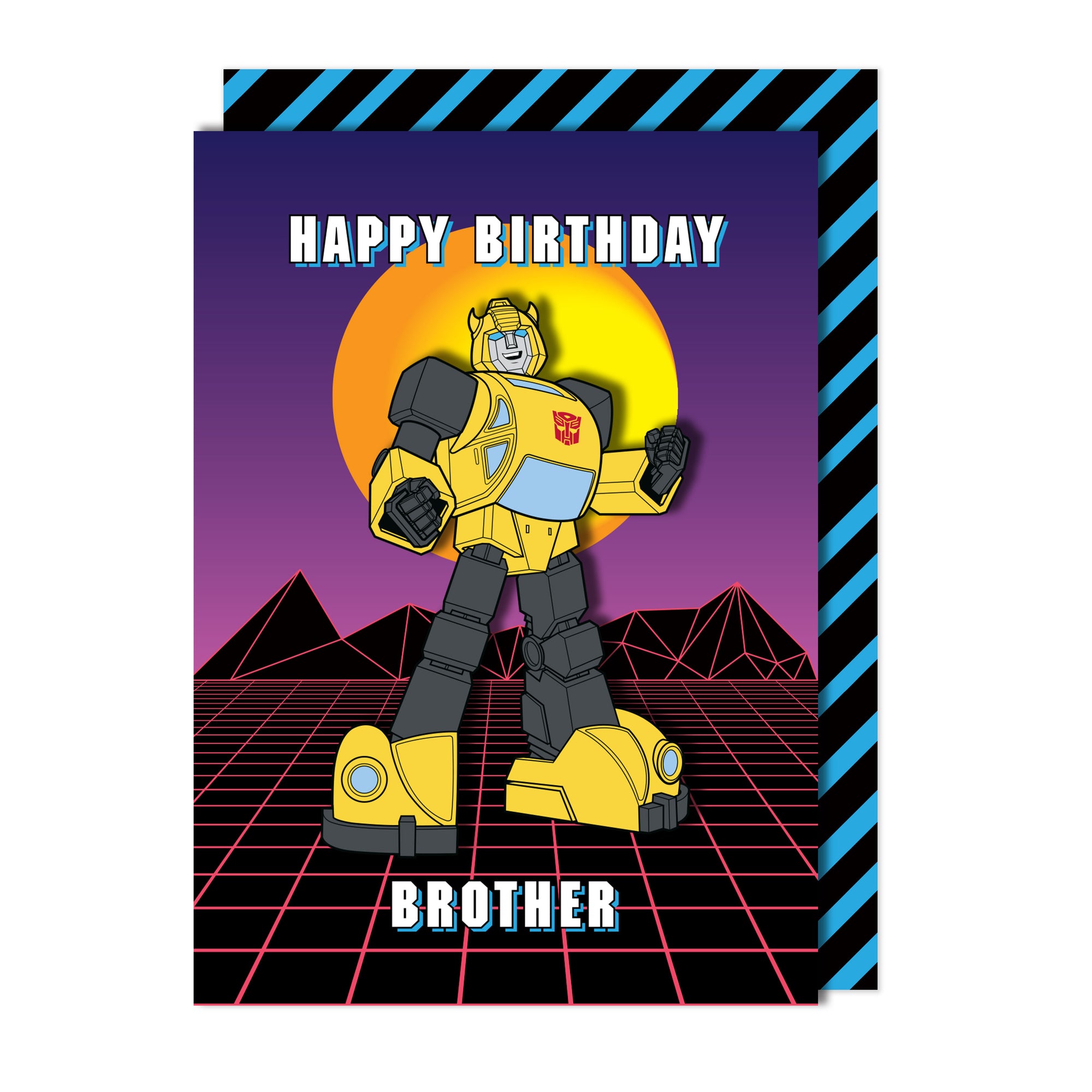 Bumblebee Happy Birthday Brother, Transformers Handmade Greeting Card