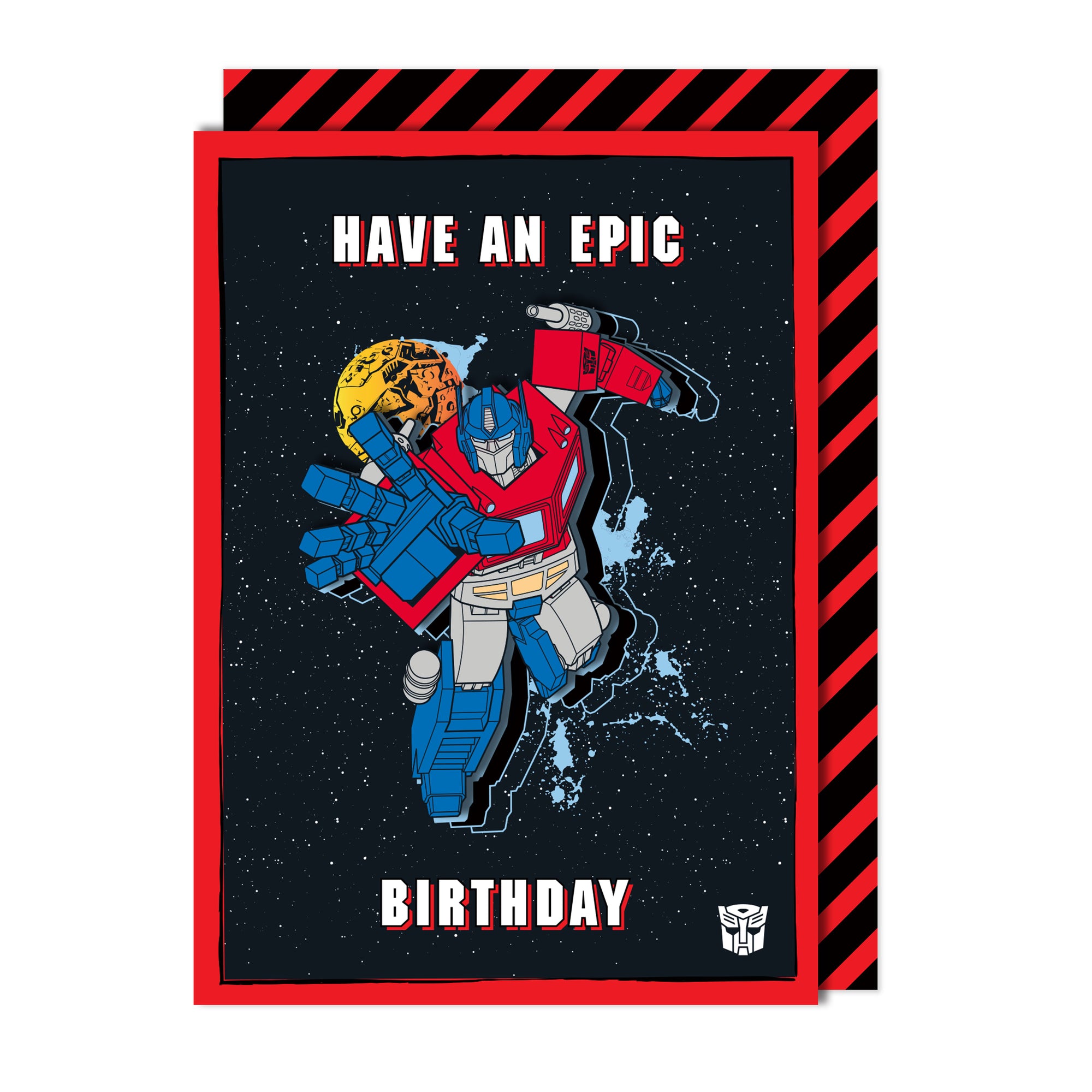 Optimus Prime Have An Epic Birthday, Transformers Handmade Greeting Card