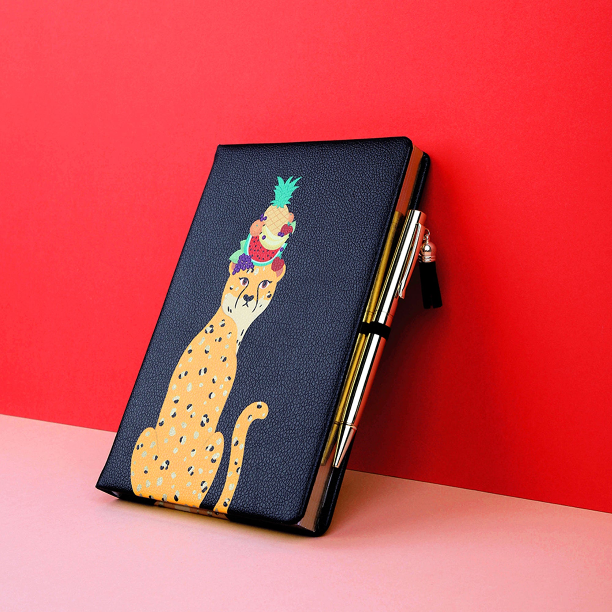 Tropical Cheetah Notebook & Pen