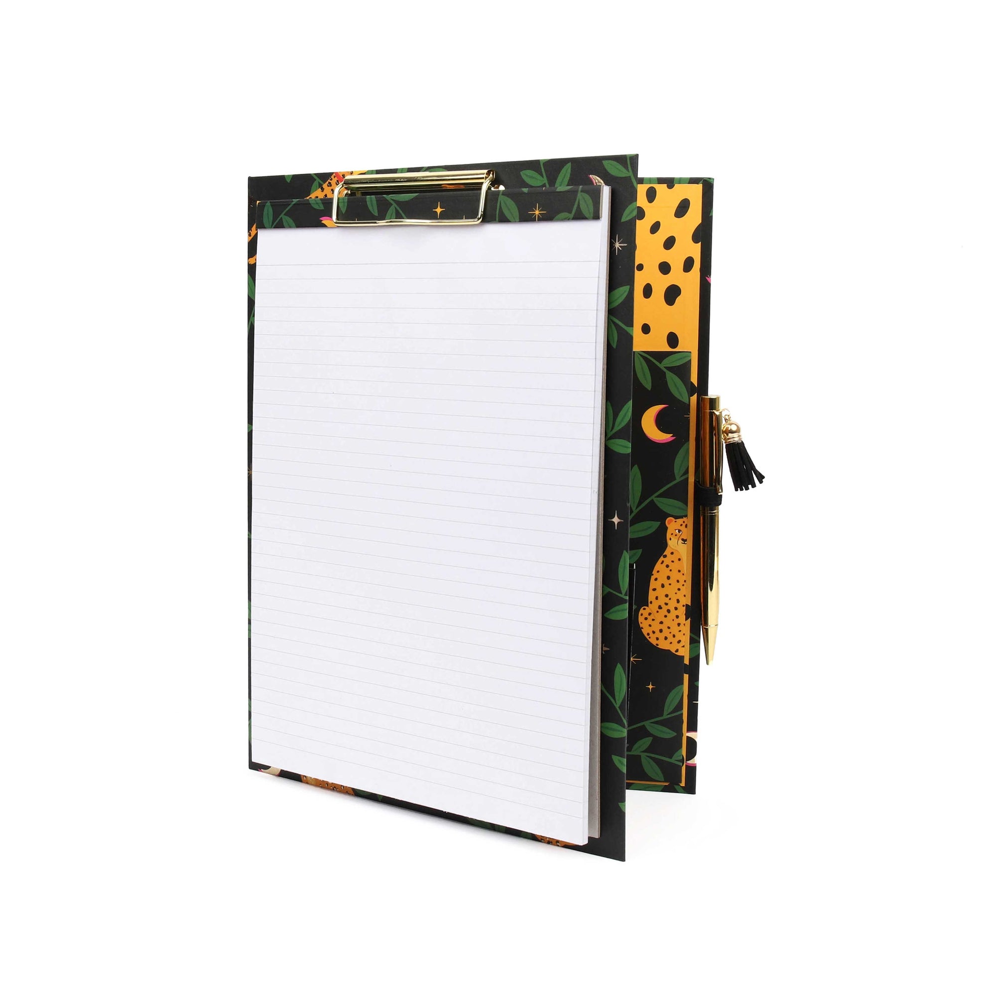 A4 Cheetah Clipboard Padfolio and Pen