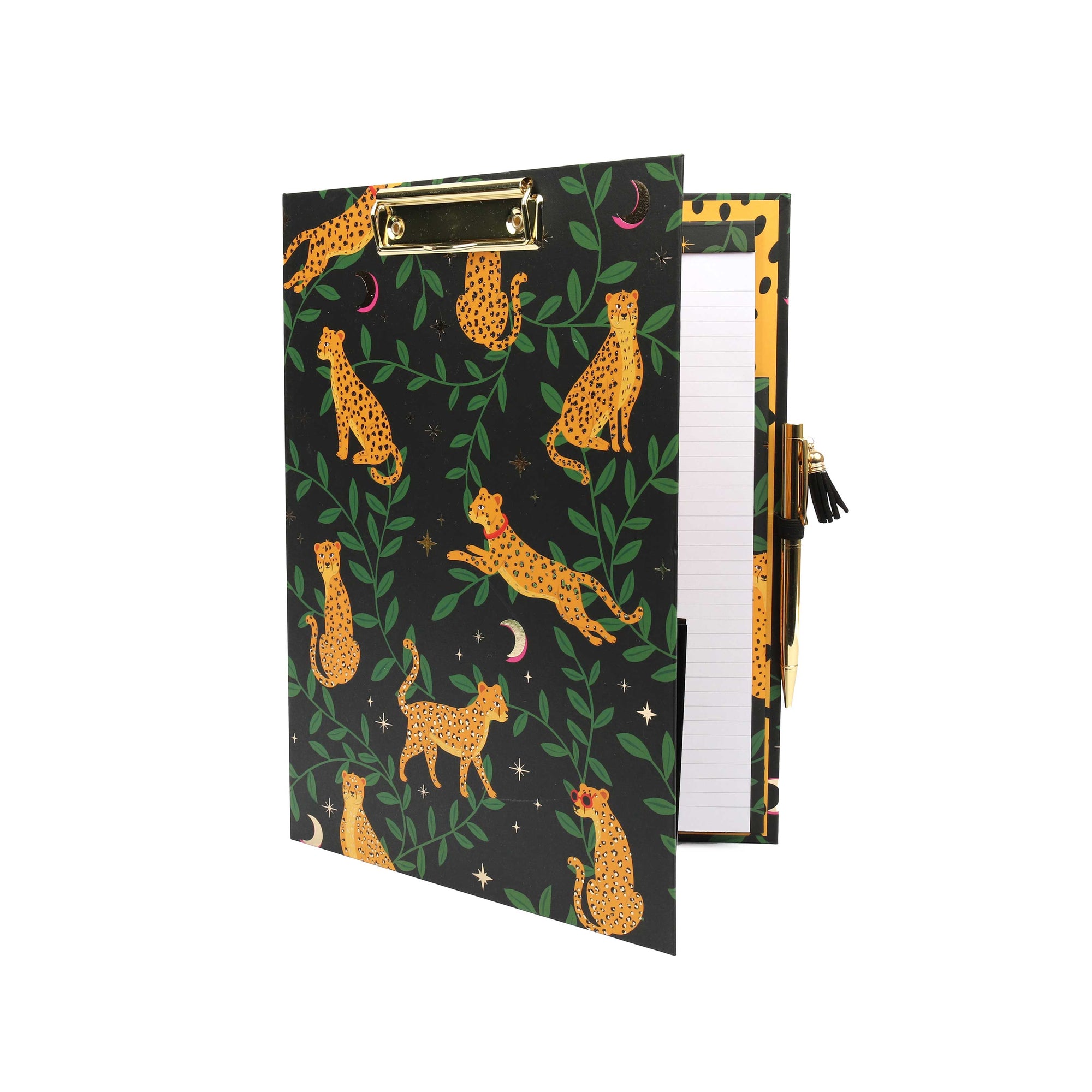 A4 Cheetah Clipboard Padfolio and Pen