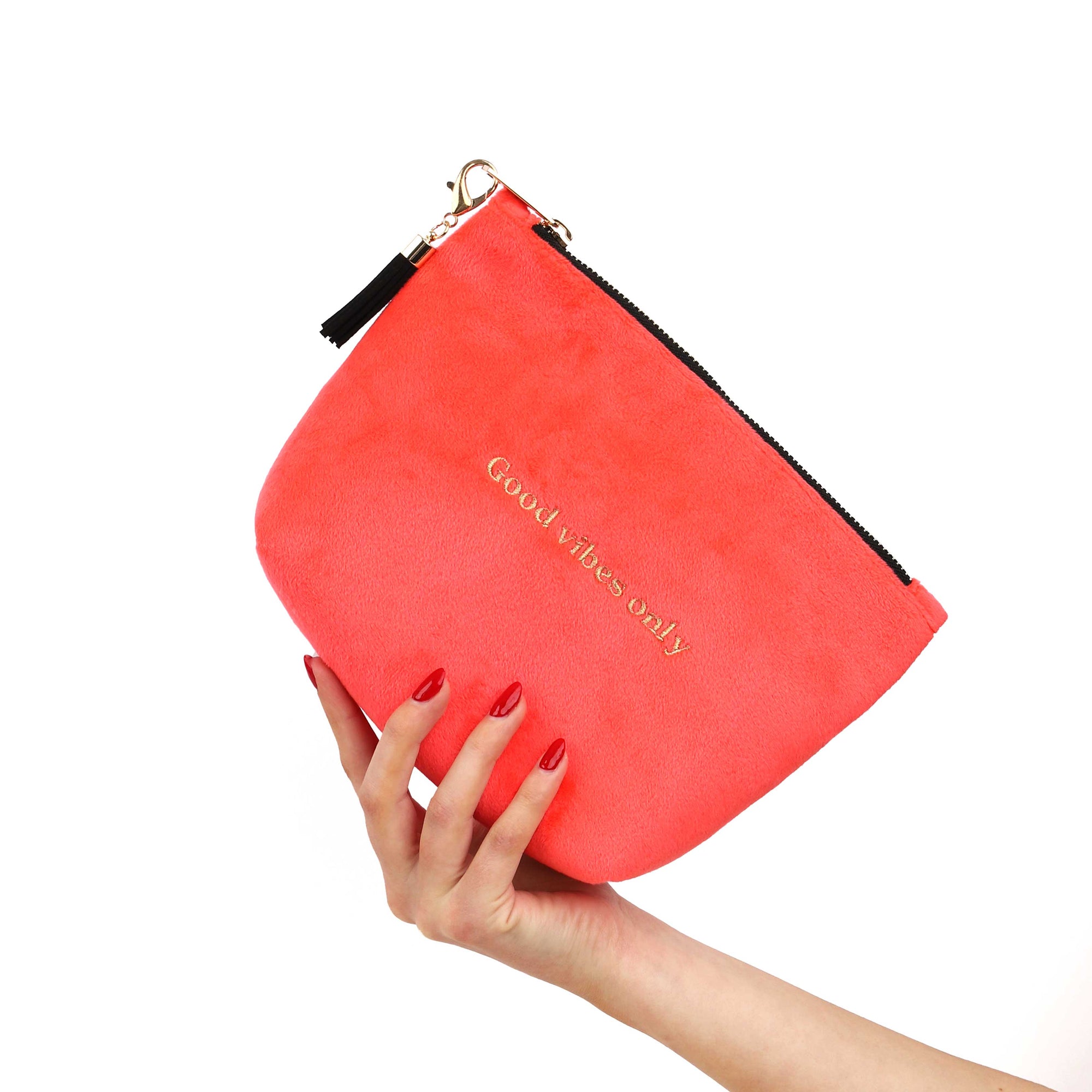 Good Vibes Only Makeup Bag with Tassel