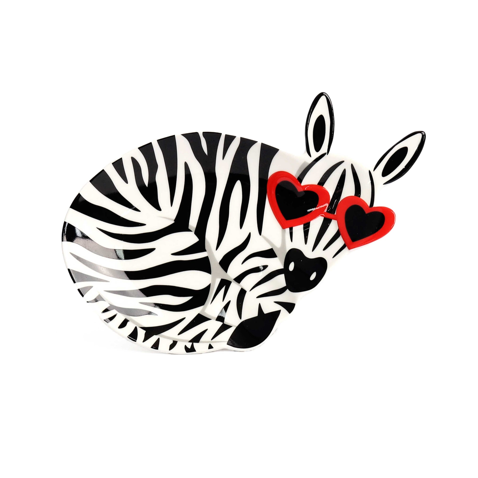 Zebra Trinket Dish Plate