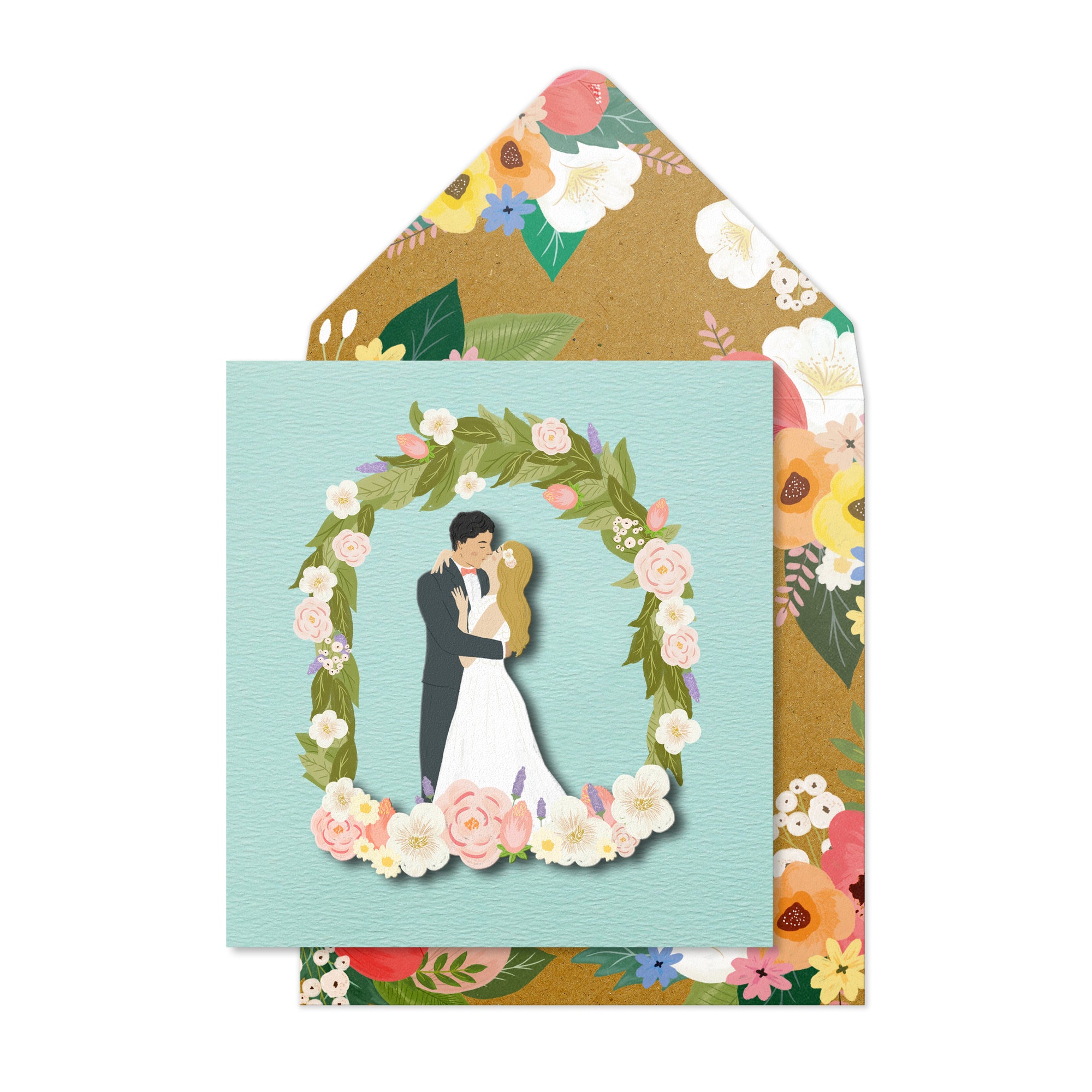 To The Happy Wedding Couple, Handmade Greeting Card