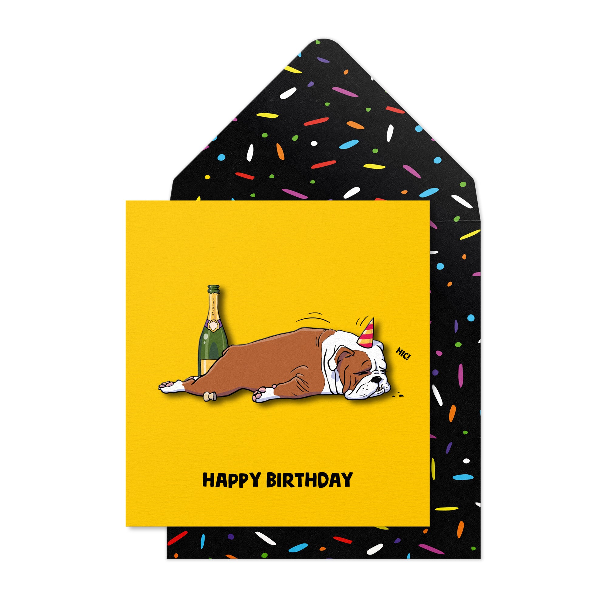 Happy Birthday, British Bulldog, 3D Handmade Greeting Card